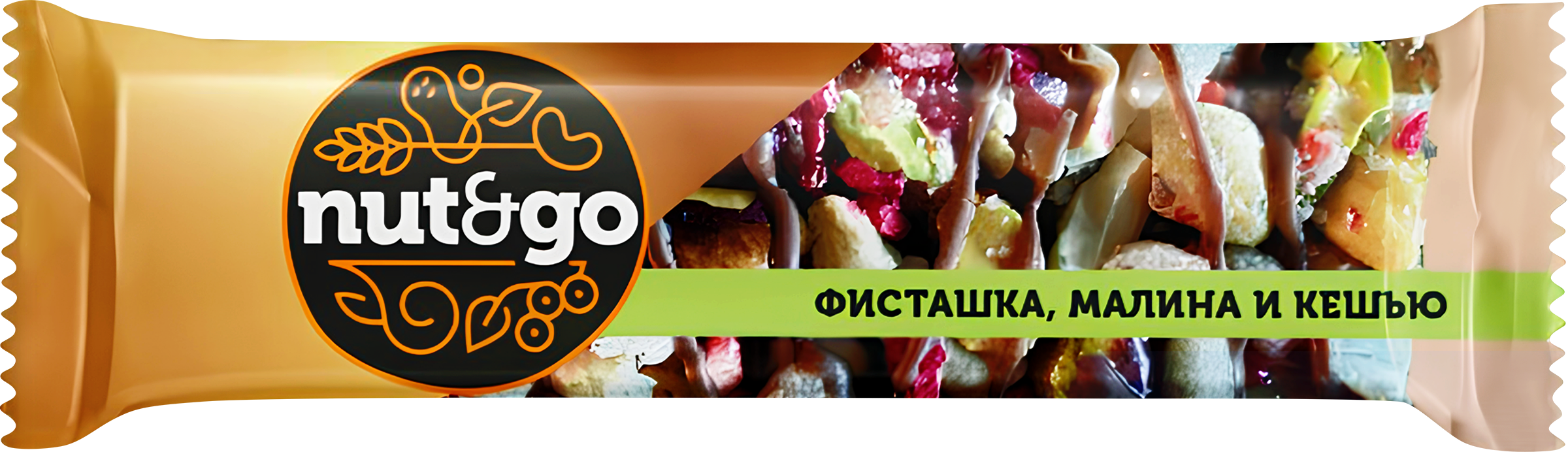 Изображение товара Батончик NUT&GO Фисташка кешью малина глазированный 28г Изображение товара Батончик NUT&GO Фисташка кешью малина глазированный 28г
