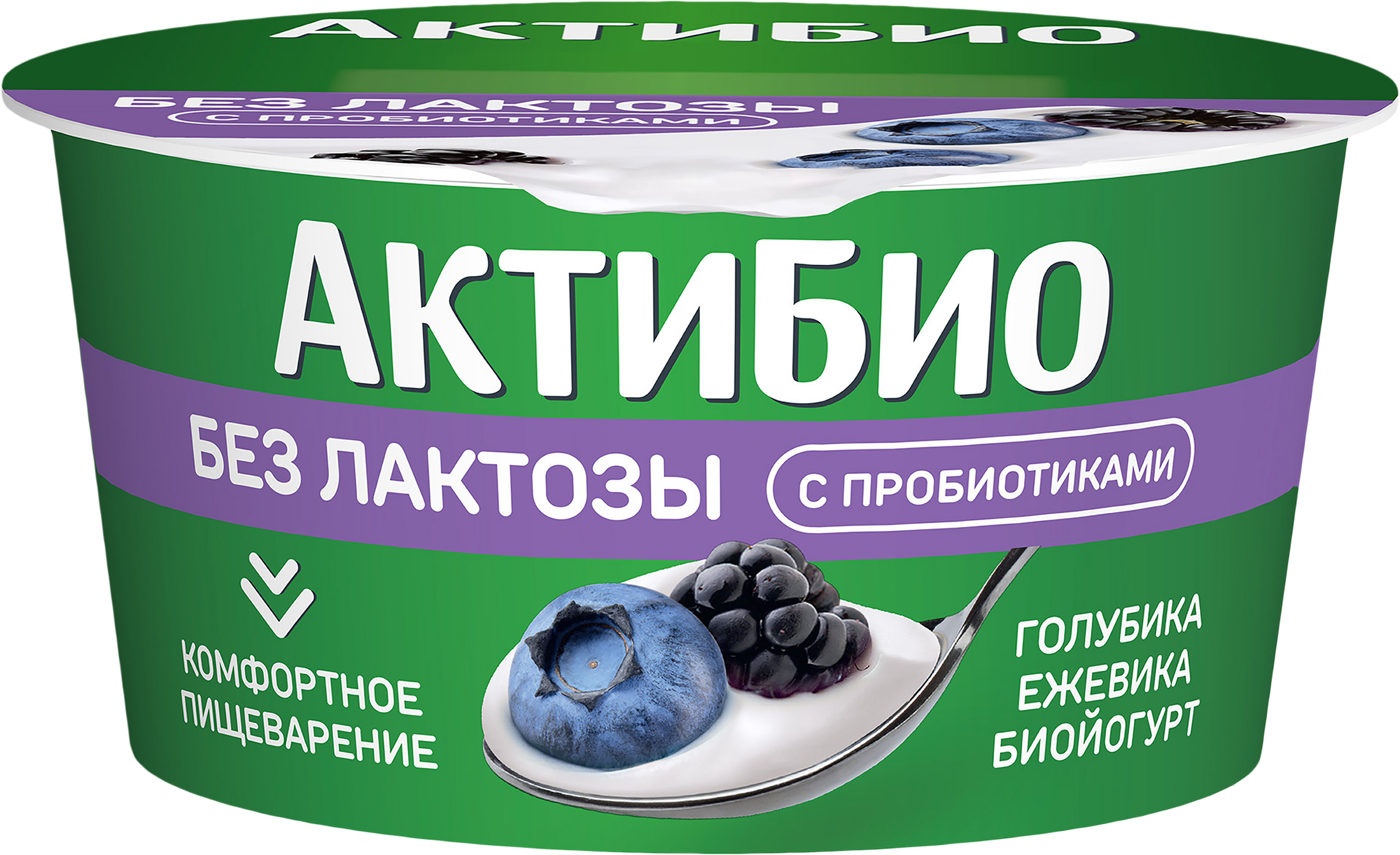 Изображение товара Йогурт АКТИБИО с голубикой и ежевикой 3%, без лактозы, без змж, 130г Изображение товара Йогурт АКТИБИО с голубикой и ежевикой 3%, без лактозы, без змж, 130г