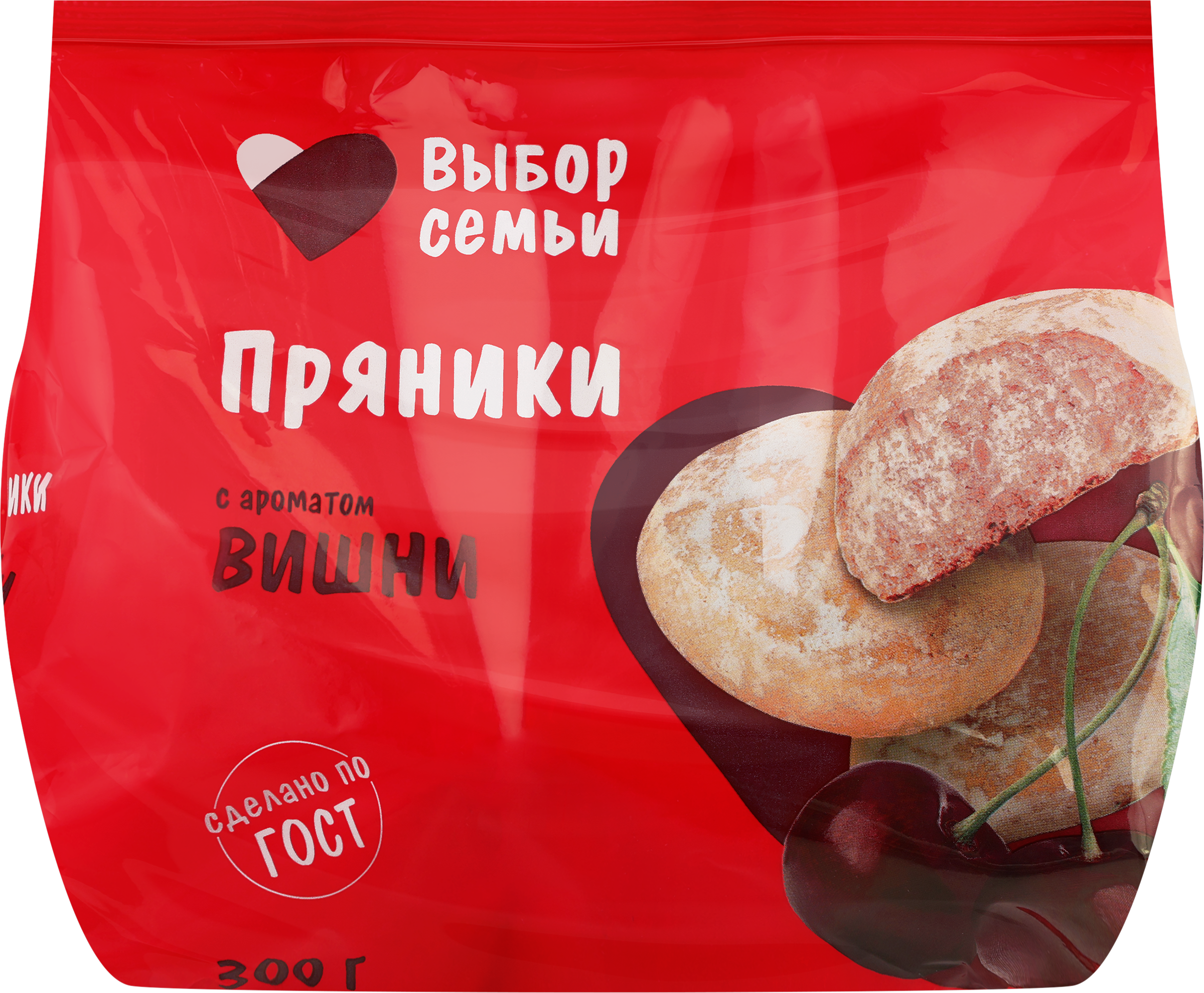Изображение товара Пряники ВЫБОР СЕМЬИ с ароматом вишни 300г