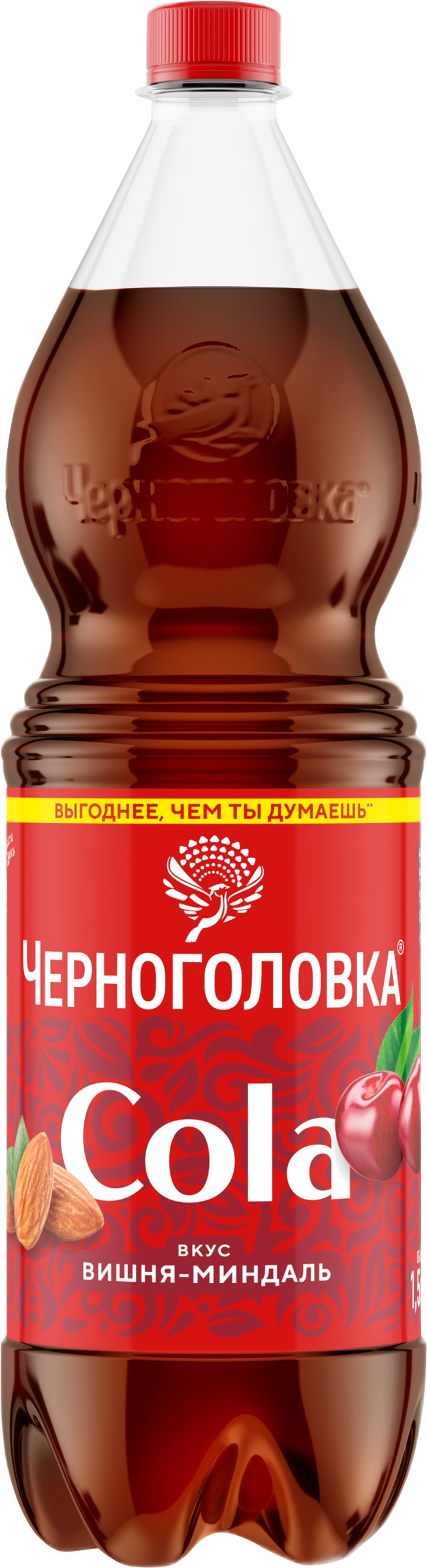 Изображение товара Лимонад ЧЕРНОГОЛОВКА Кола Вишня, миндаль, 1.5л