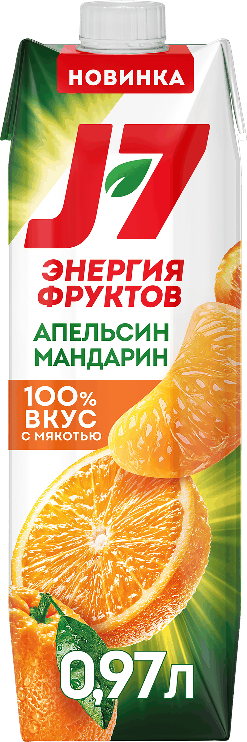 Изображение товара Натуральный фруктовый нектар J7 с апельсинами и мандаринами, 0.97л Изображение товара Натуральный фруктовый нектар J7 с апельсинами и мандаринами, 0.97л