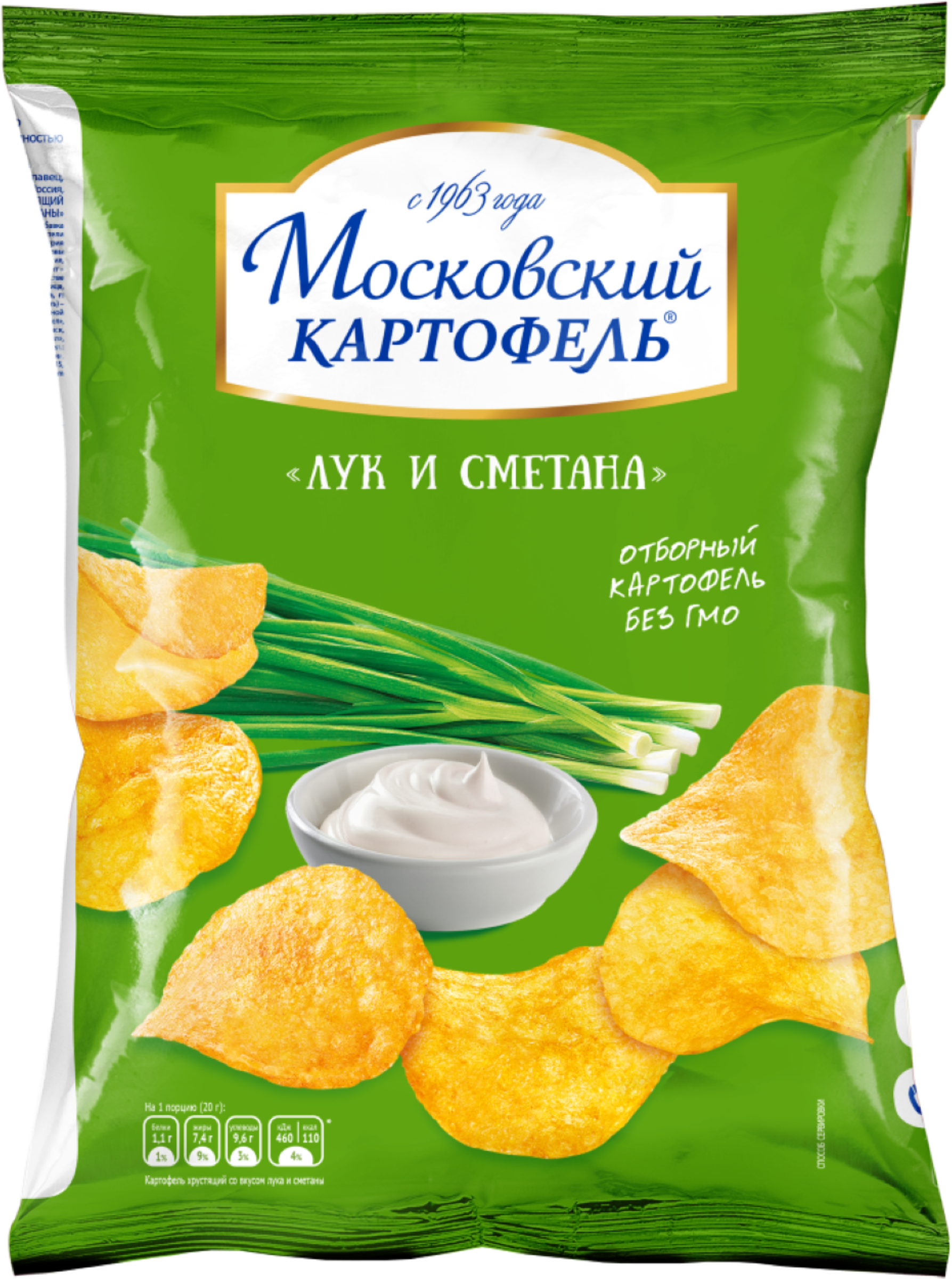 Изображение товара Чипсы картофельные МОСКОВСКИЙ КАРТОФЕЛЬ со вкусом лука и сметаны 240г Изображение товара Чипсы картофельные МОСКОВСКИЙ КАРТОФЕЛЬ со вкусом лука и сметаны 240г