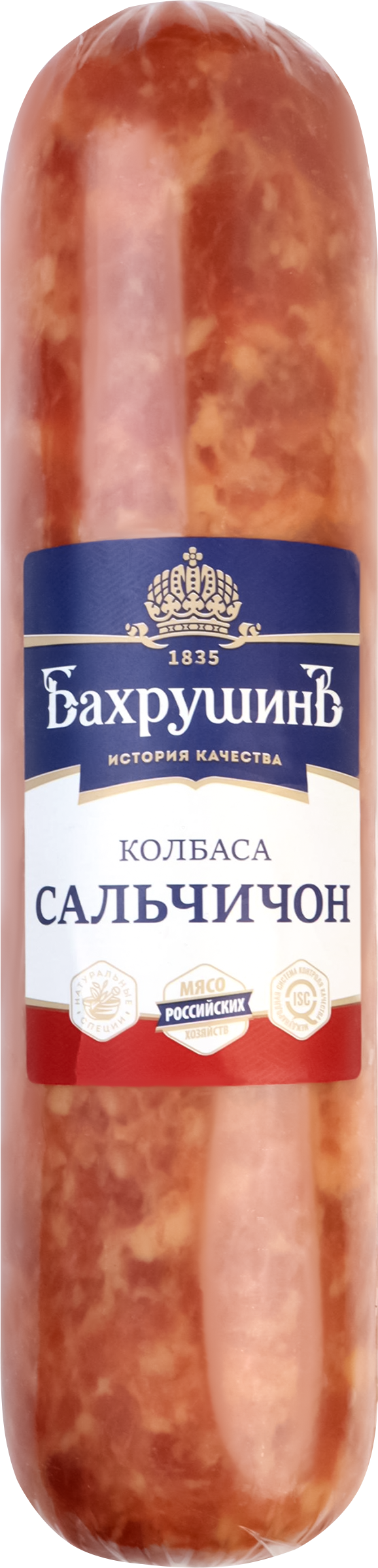 Изображение товара Колбаса сырокопченая БАХРУШИНЪ Сальчичон, весовая, высокое качество