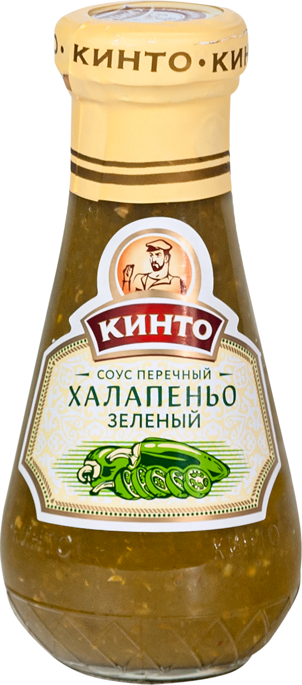 Изображение товара Соус халапеньо КИНТО зелёный острый 190 г - натуральный острый соус для блюд Изображение товара Соус халапеньо КИНТО зелёный острый 190 г - натуральный острый соус для блюд