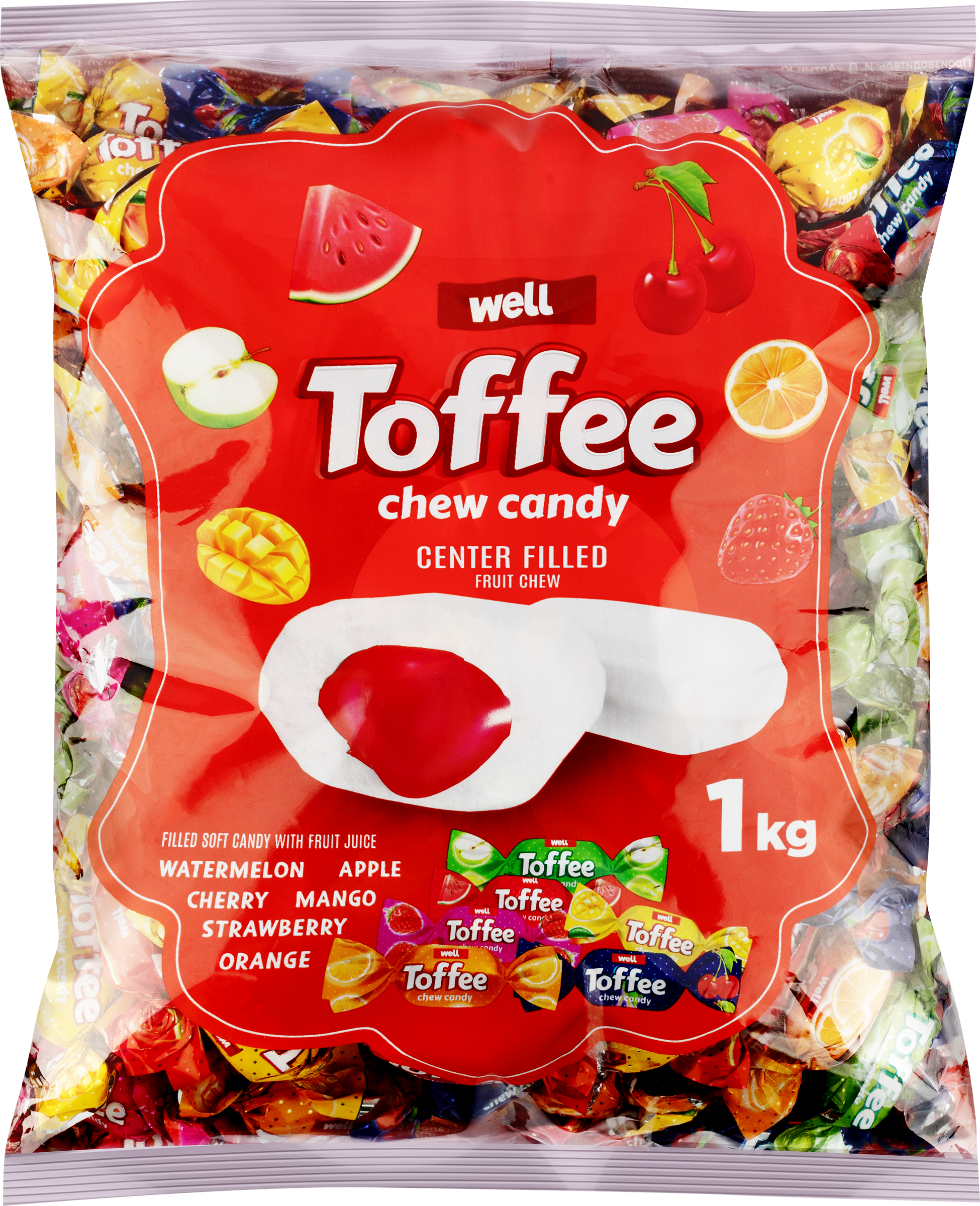 Изображение товара Конфеты жевательные TOFFEE с начинкой микс, 1кг - сладкое угощение Изображение товара Конфеты жевательные TOFFEE с начинкой микс, 1кг - сладкое угощение