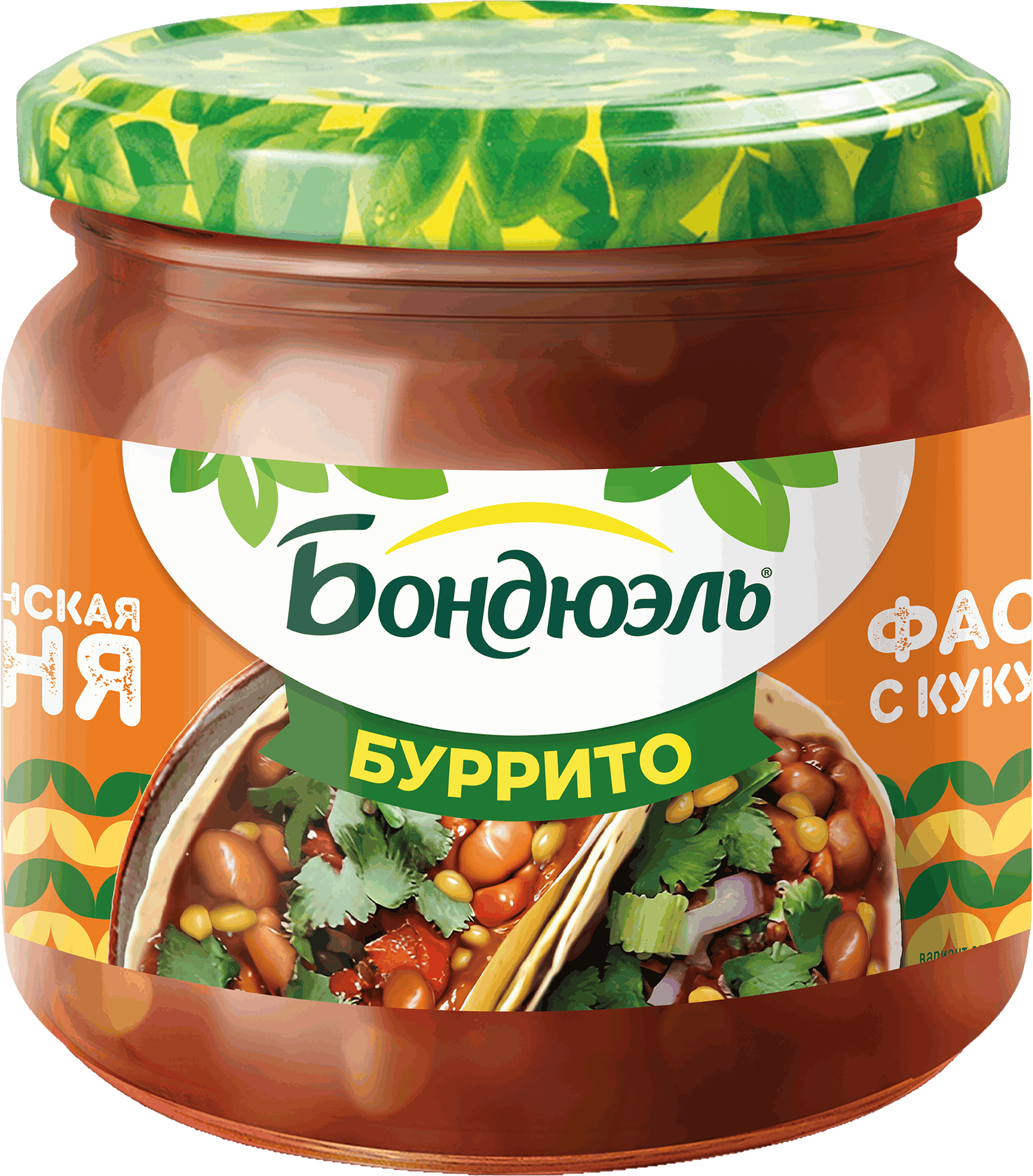Изображение товара Фасоль красная БОНДЮЭЛЬ с кукурузой в соусе Буррито 350мл - натуральный и вкусный выбор