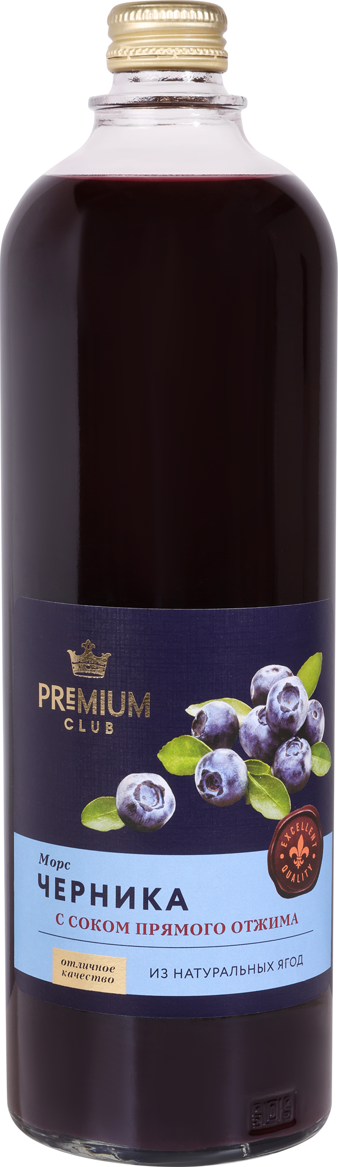 Изображение товара Морс Черничный PREMIUM CLUB натуральный, 0.98л, со вкусом черники Изображение товара Морс Черничный PREMIUM CLUB натуральный, 0.98л, со вкусом черники