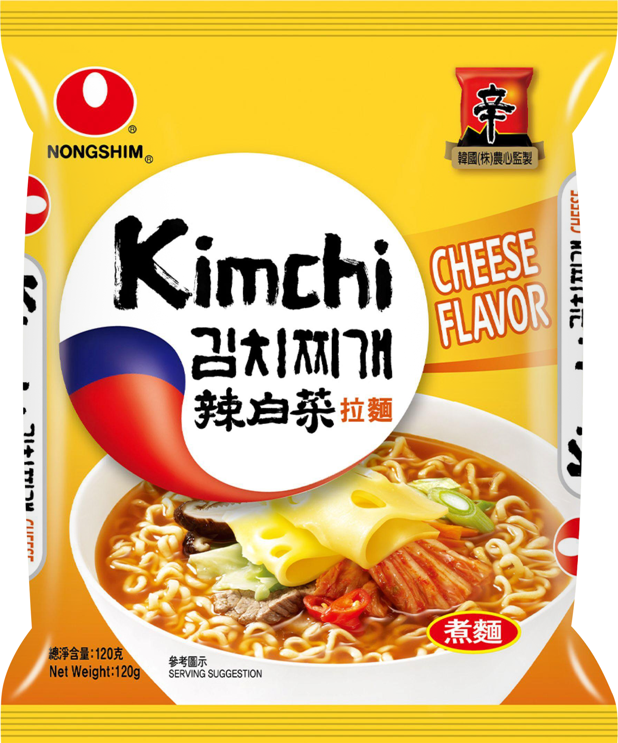 Изображение товара Лапша NONGSHIM Кимчи Рамен с сырным вкусом 120г быстрое блюдо