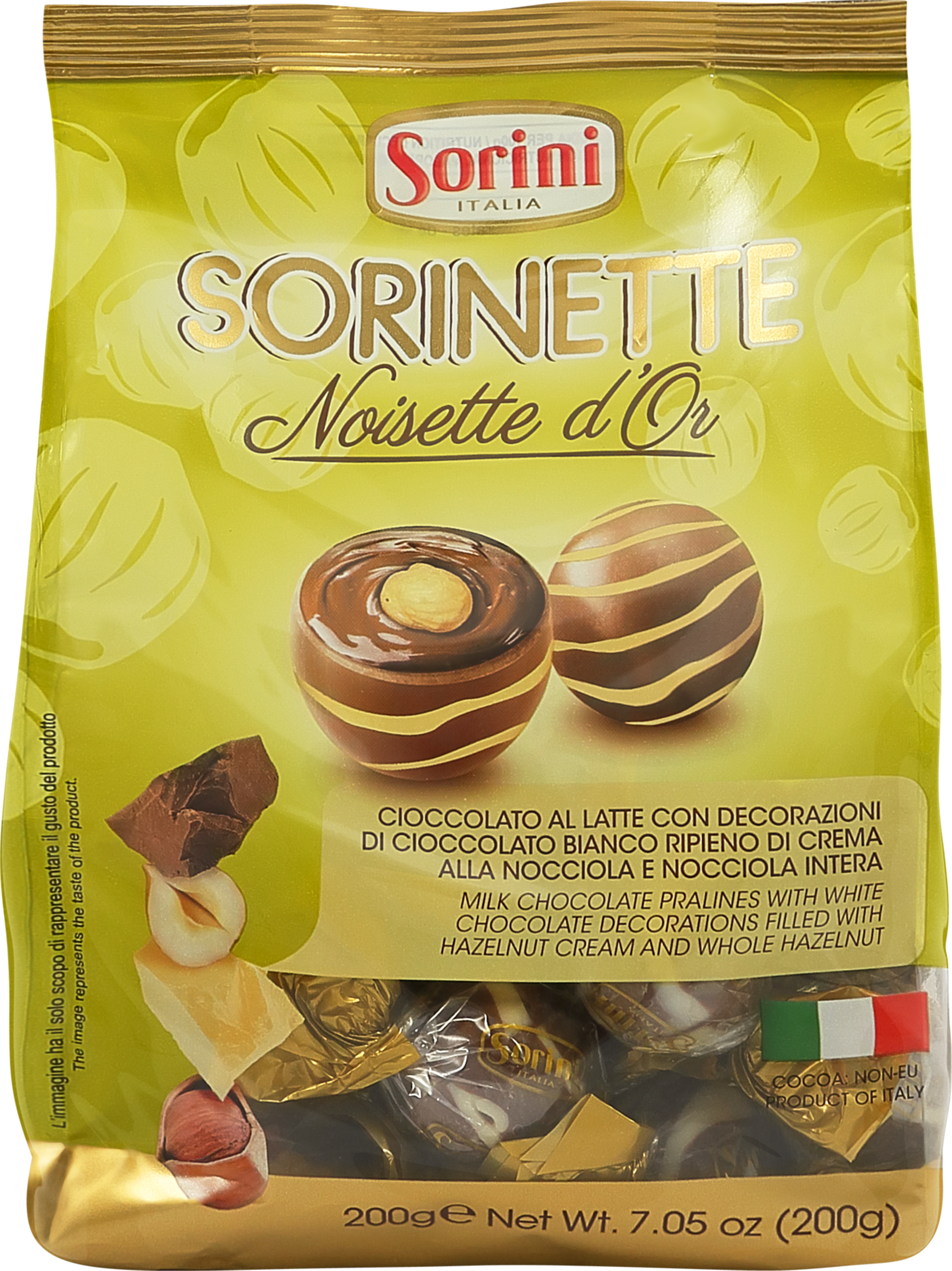 Изображение товара Конфеты HDI Noisette D'or пралине с ореховым кремом и целым фундуком, 200г Изображение товара Конфеты HDI Noisette D'or пралине с ореховым кремом и целым фундуком, 200г