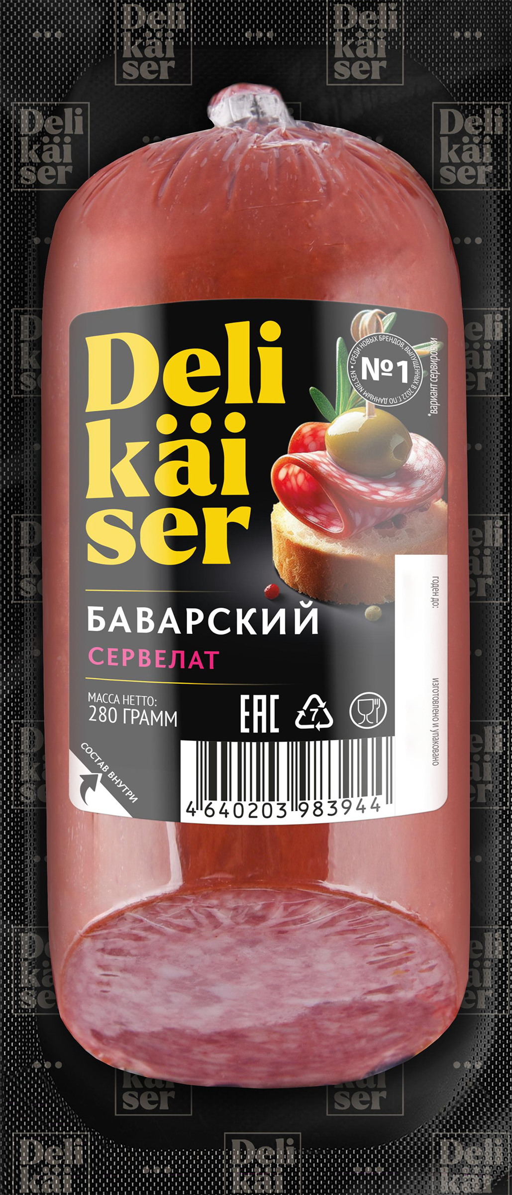 Изображение товара Колбаса копчено-вареная DELIKAISER Сервелат Баварский 280г натуральный вкус Изображение товара Колбаса копчено-вареная DELIKAISER Сервелат Баварский 280г натуральный вкус