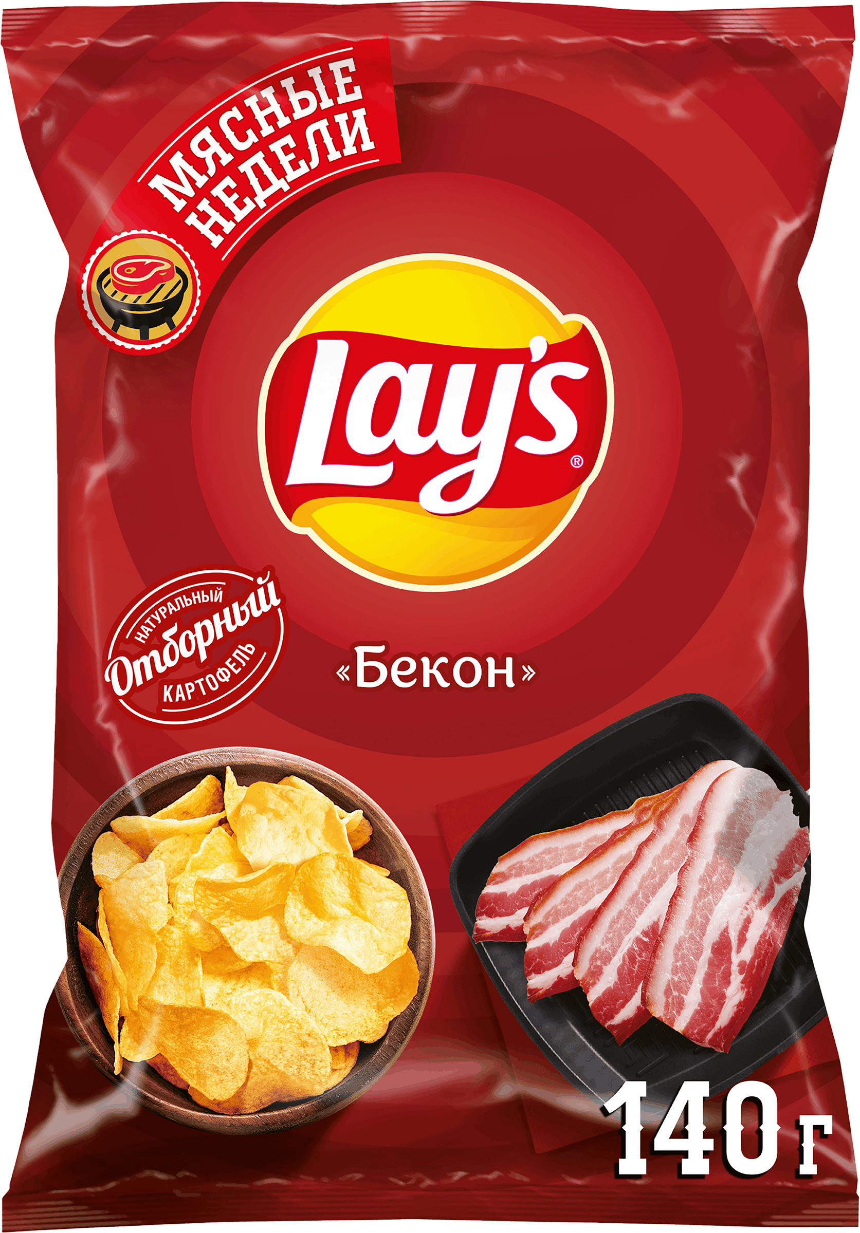 Изображение товара Чипсы картофельные LAY'S Бекон, 140г