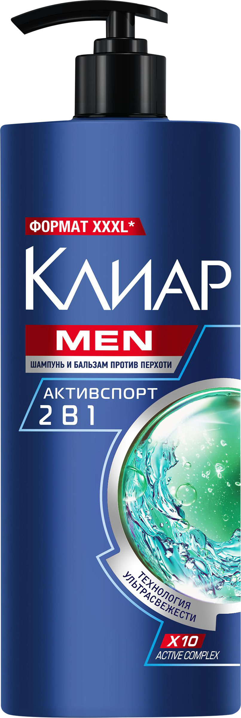 Изображение товара Мужской шампунь-бальзам 2в1 против перхоти КЛИАР MEN Активспорт 1000 мл Изображение товара Мужской шампунь-бальзам 2в1 против перхоти КЛИАР MEN Активспорт 1000 мл
