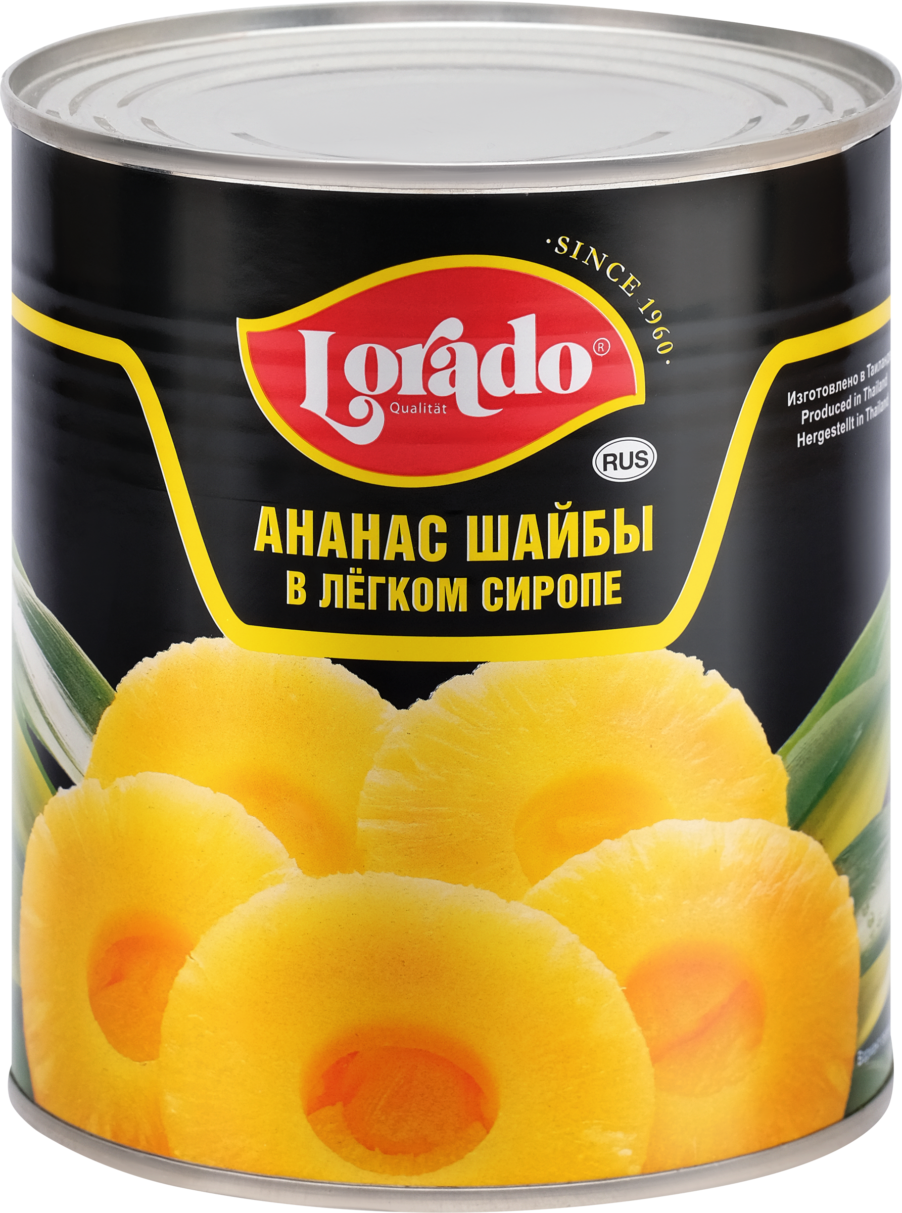 Изображение товара Ананас LORADO шайба в легком сиропе 850 мл - консервированный фрукт для десертов Изображение товара Ананас LORADO шайба в легком сиропе 850 мл - консервированный фрукт для десертов