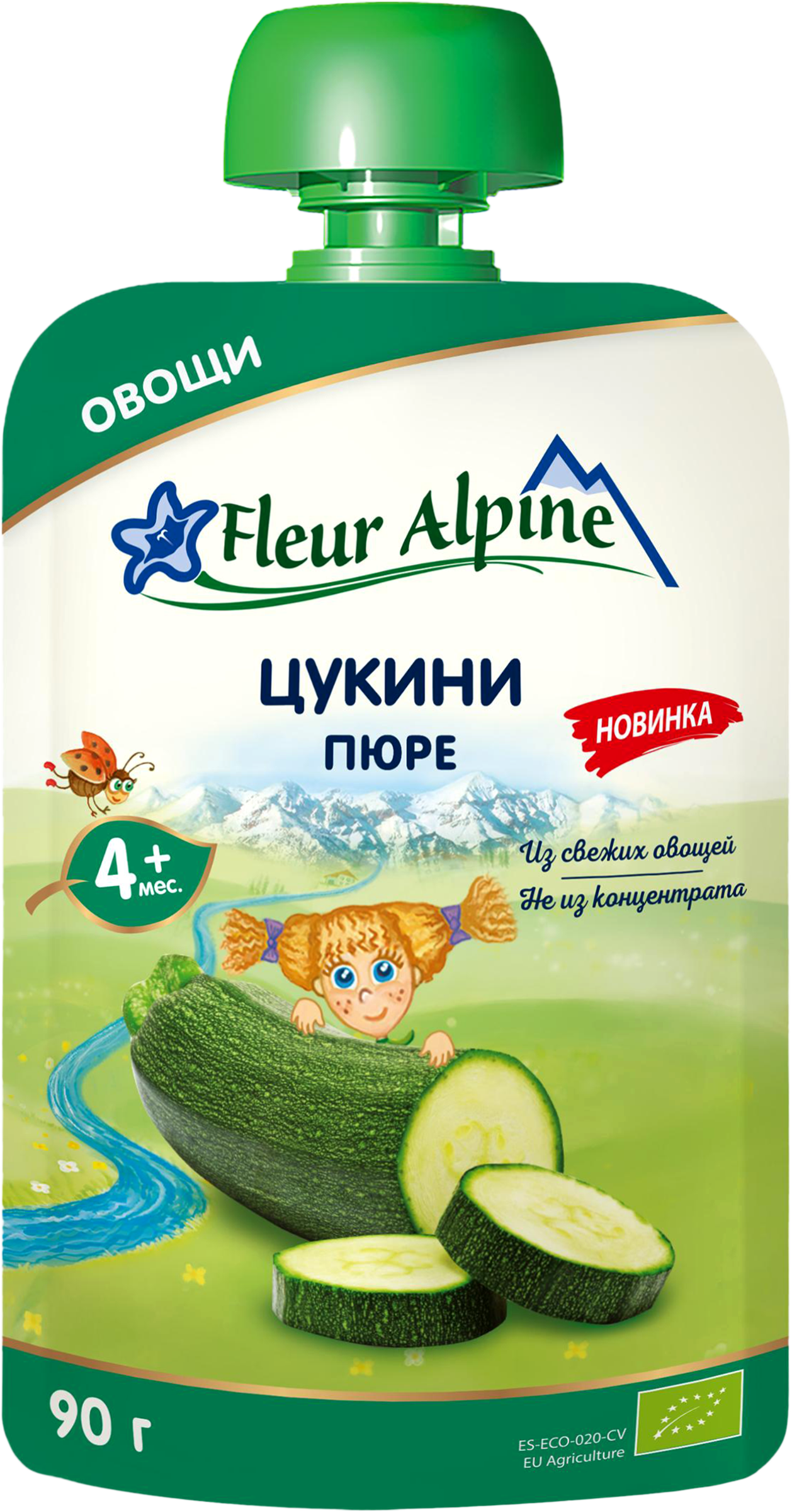 Изображение товара Пюре овощное FLEUR ALPINE Цукини для детей с 4 месяцев 90г Изображение товара Пюре овощное FLEUR ALPINE Цукини для детей с 4 месяцев 90г
