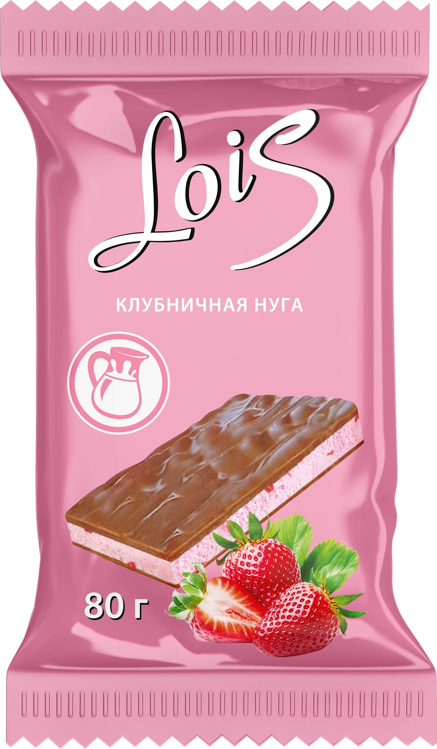 Изображение товара Плитка кондитерская НЕВСКИЙ КОНДИТЕР Lois с клубничной нугой, 80г