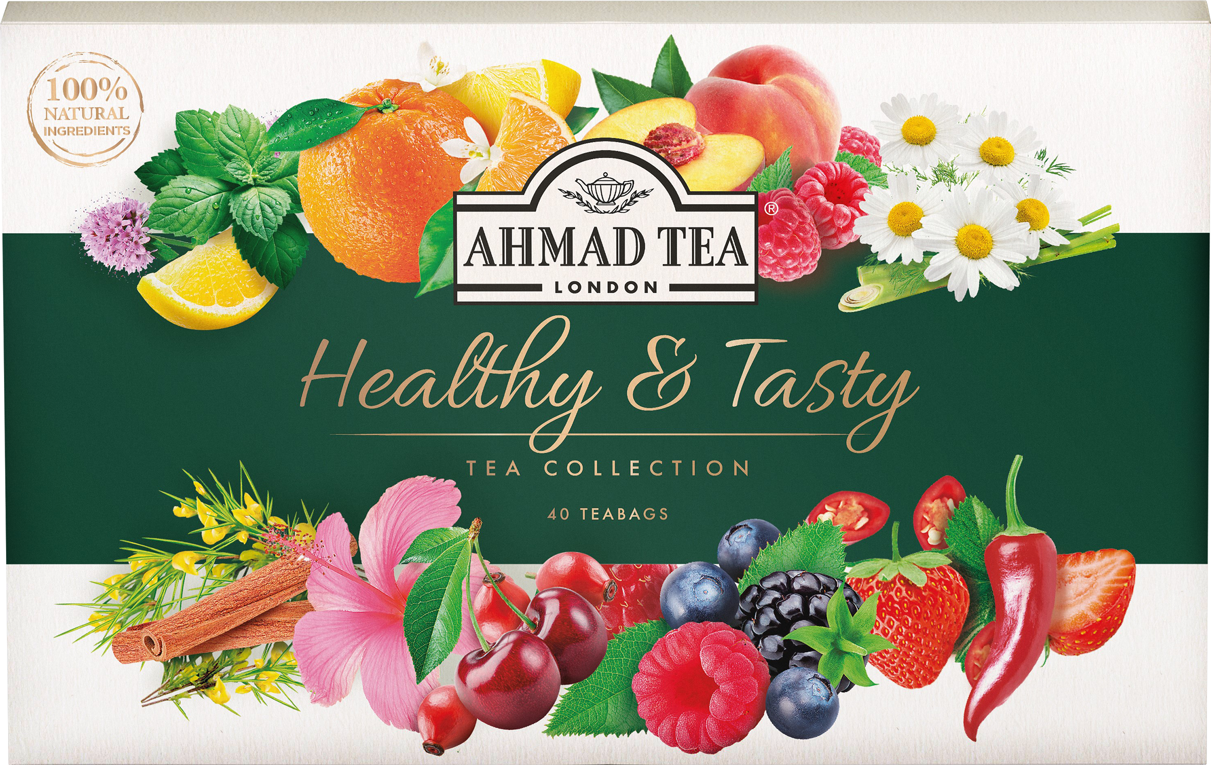Изображение товара Чай AHMAD TEA Healthy&Tasty Ассорти, 40пак Изображение товара Чай AHMAD TEA Healthy&Tasty Ассорти, 40пак