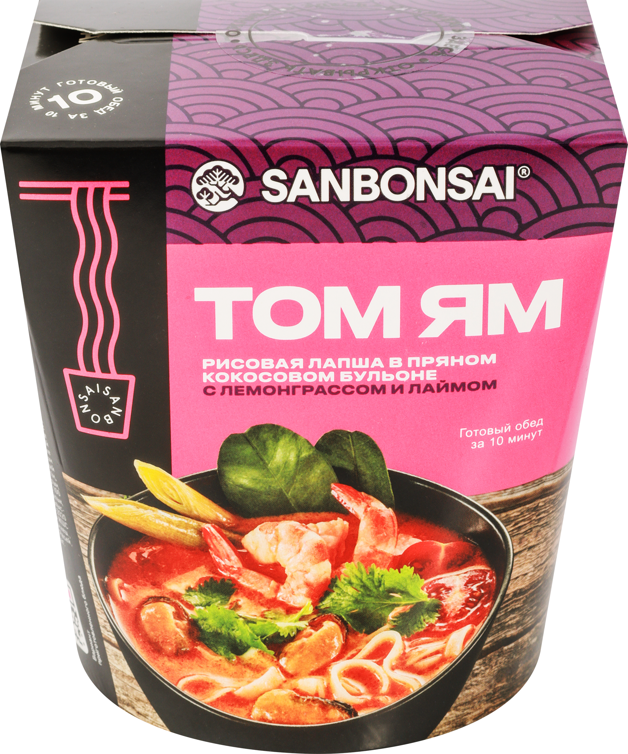 Изображение товара Лапша рисовая SANBONSAI Том Ям в кокосовом бульоне 123г Изображение товара Лапша рисовая SANBONSAI Том Ям в кокосовом бульоне 123г