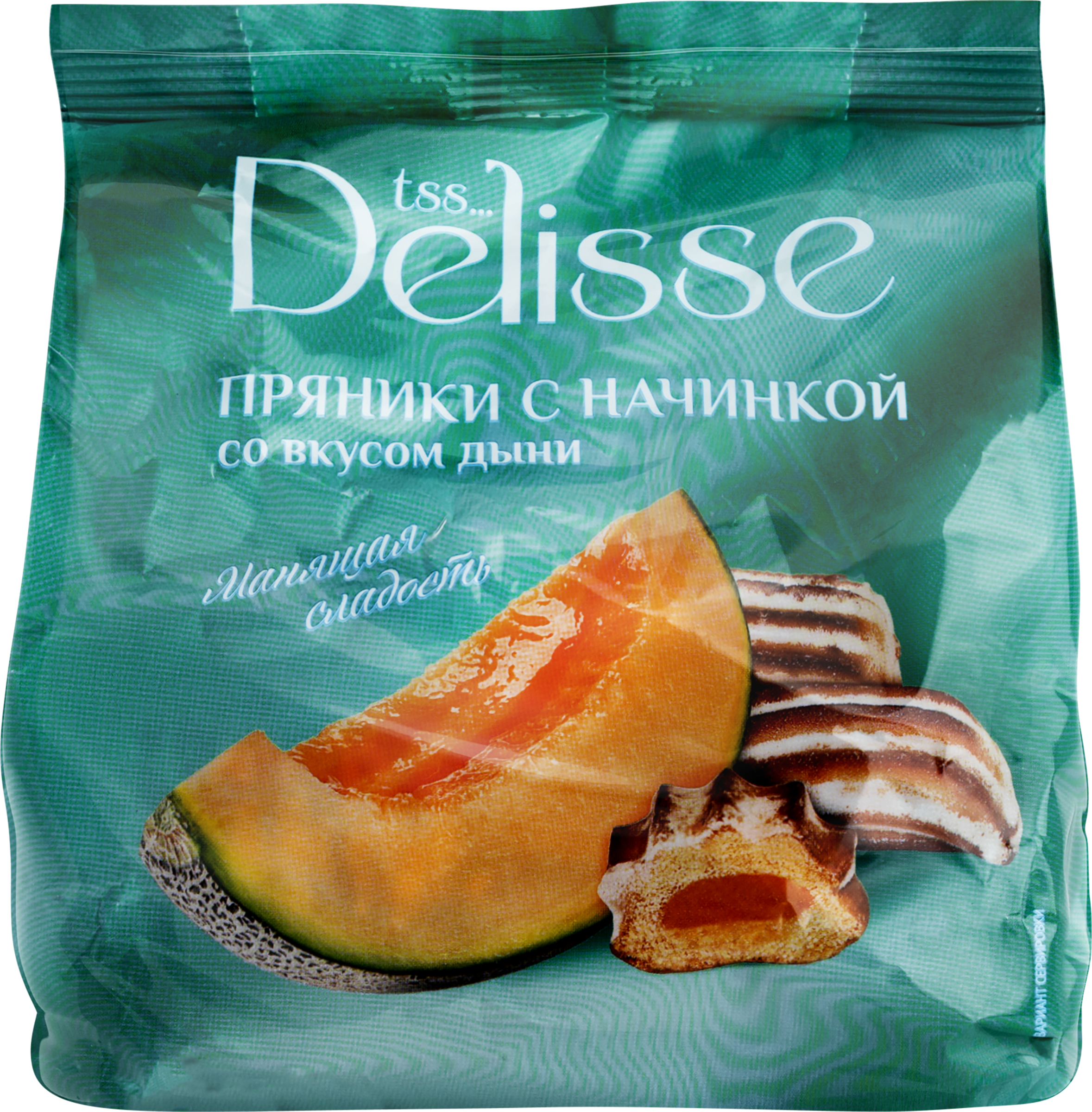 Изображение товара Пряники DELISSE с начинкой из дыни в белой глазури 350г