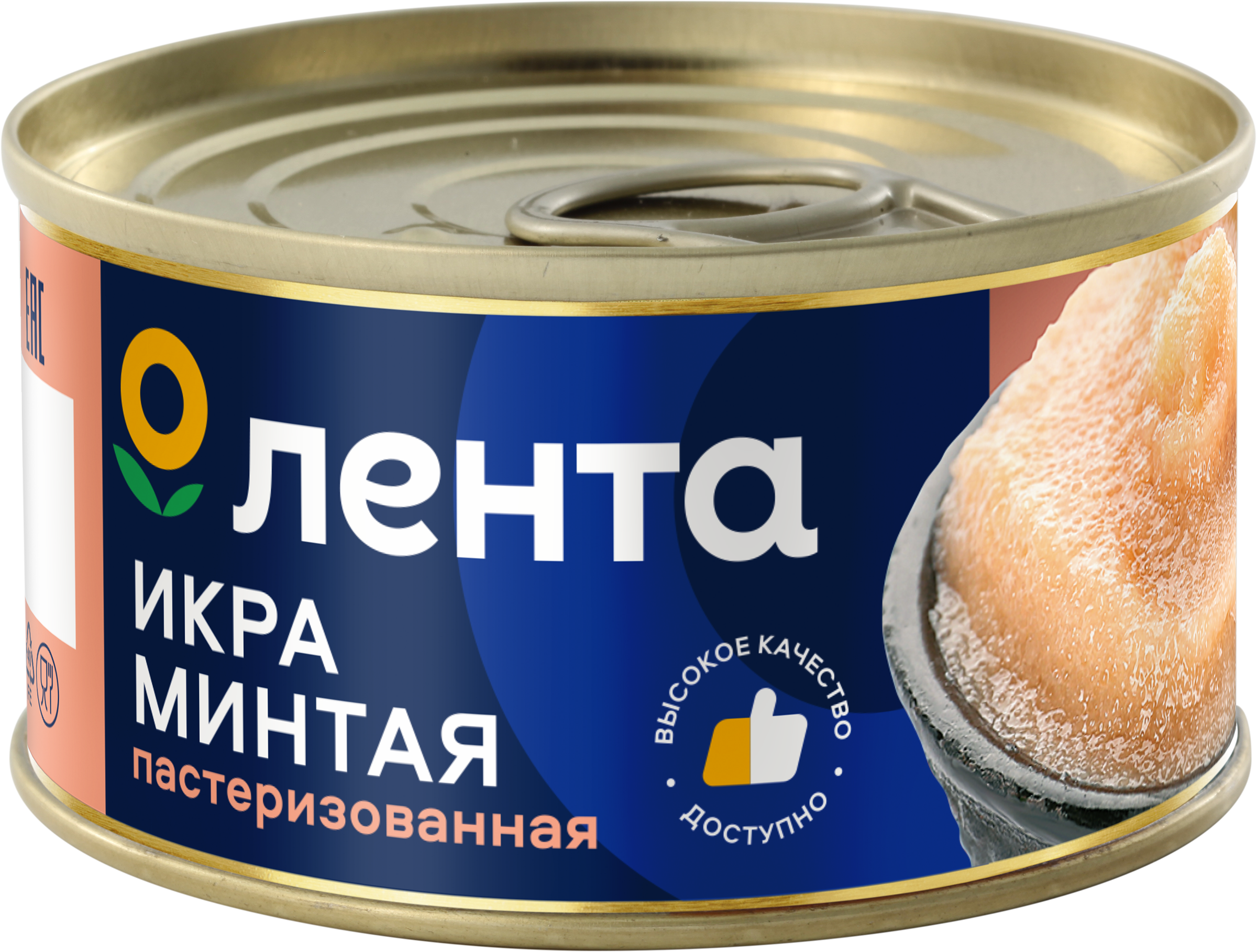 Изображение товара Икра минтая соленая ЛЕНТА пробойная, 120г Изображение товара Икра минтая соленая ЛЕНТА пробойная, 120г