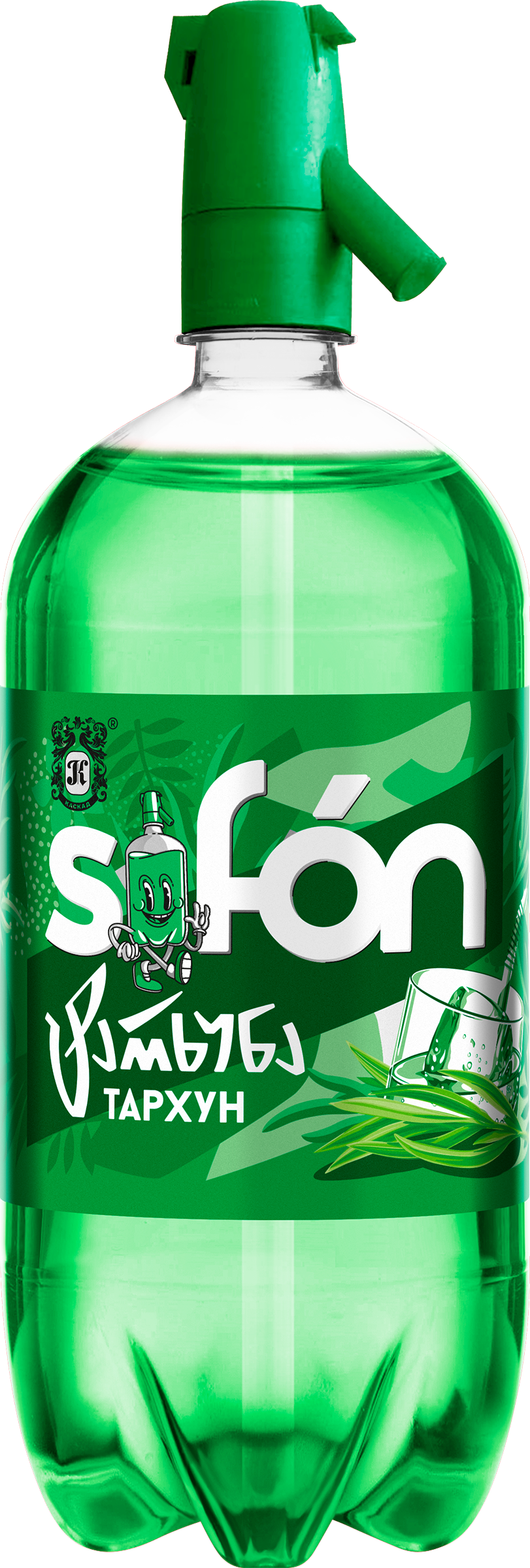 Изображение товара Напиток SIFON Тархун сильногазированный 1. 53л - освежающий лимонад с натуральным вкусом