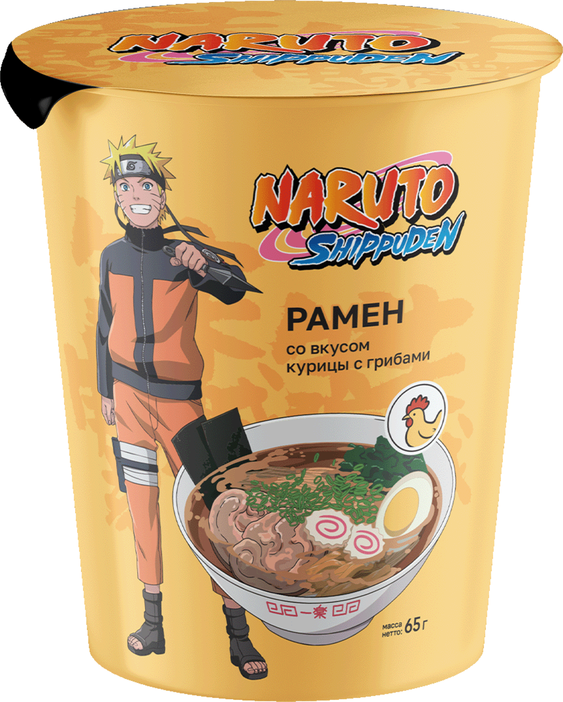 Изображение товара Лапша NARUTO Рамен со вкусом курицы и грибов 65г Изображение товара Лапша NARUTO Рамен со вкусом курицы и грибов 65г