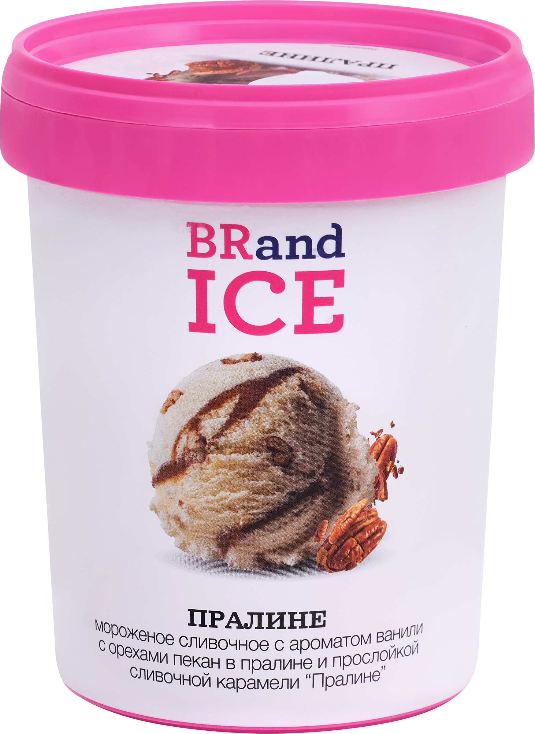 Изображение товара Мороженое сливочное BRAND ICE Пралине с орехом пекан и ванилью 500г