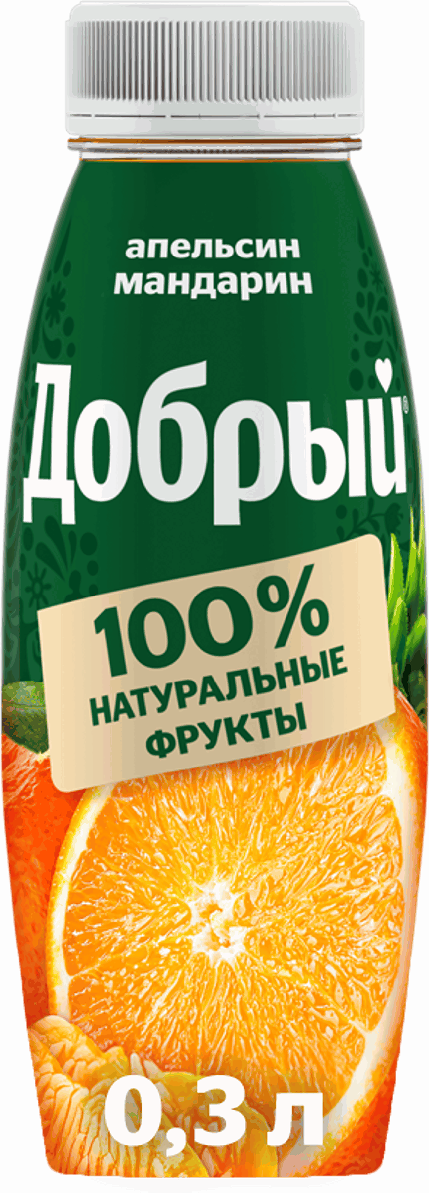 Изображение товара Напиток сокосодержащий ДОБРЫЙ Апельсин мандарин 0.3л натуральный фруктовый напиток