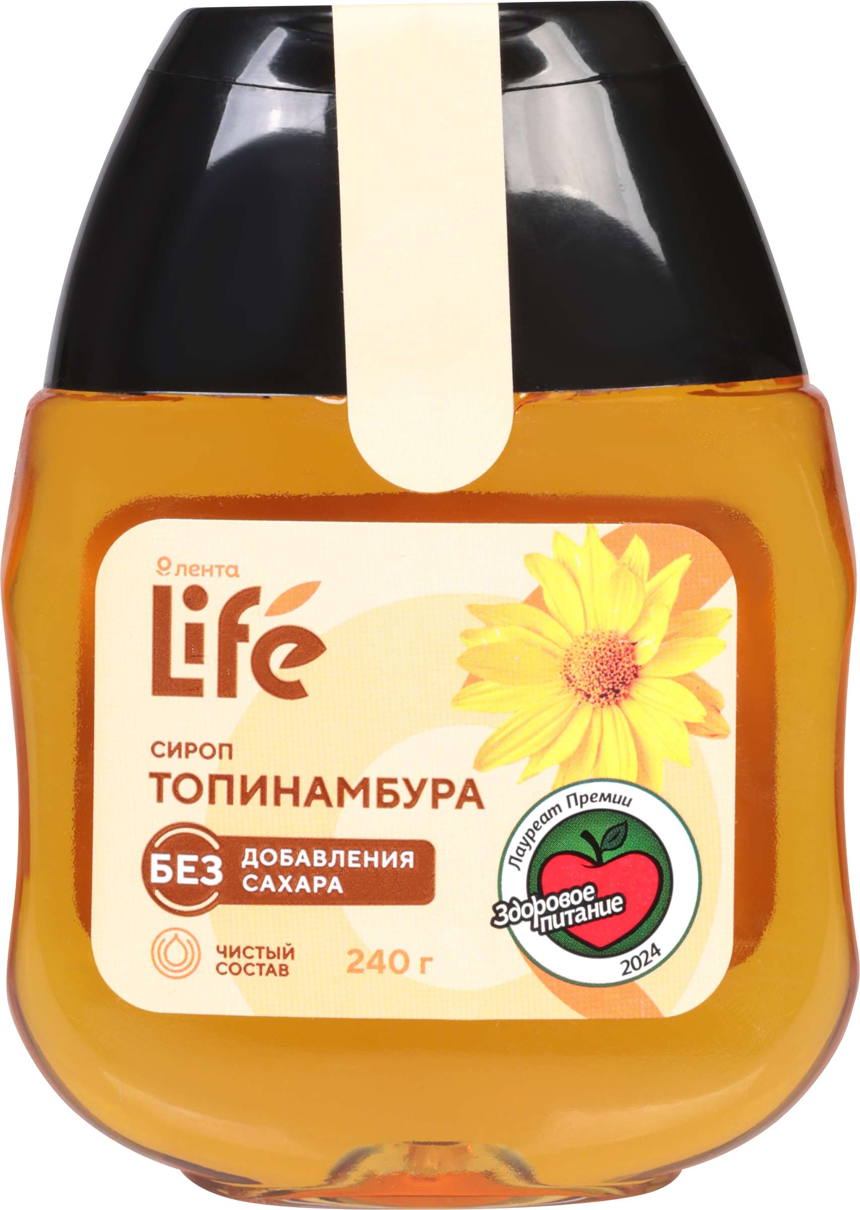 Изображение товара Натуральный сироп топинамбура ЛЕНТА LIFE, без добавленного сахара, 240г Изображение товара Натуральный сироп топинамбура ЛЕНТА LIFE, без добавленного сахара, 240г