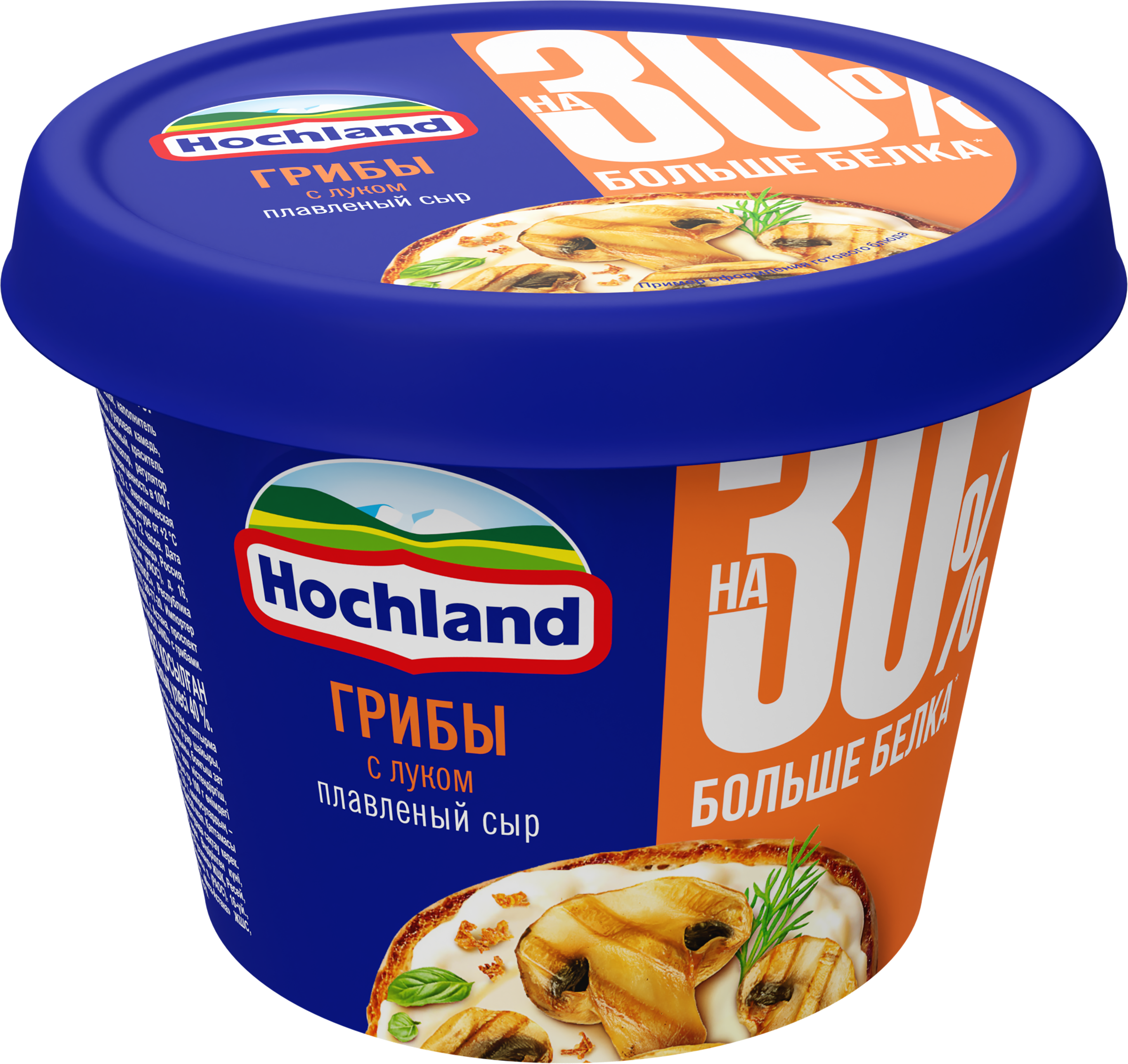 Изображение товара Плавленый сыр HOCHLAND Грибы с луком 40% - вкус и белок в каждом кусочке Изображение товара Плавленый сыр HOCHLAND Грибы с луком 40% - вкус и белок в каждом кусочке