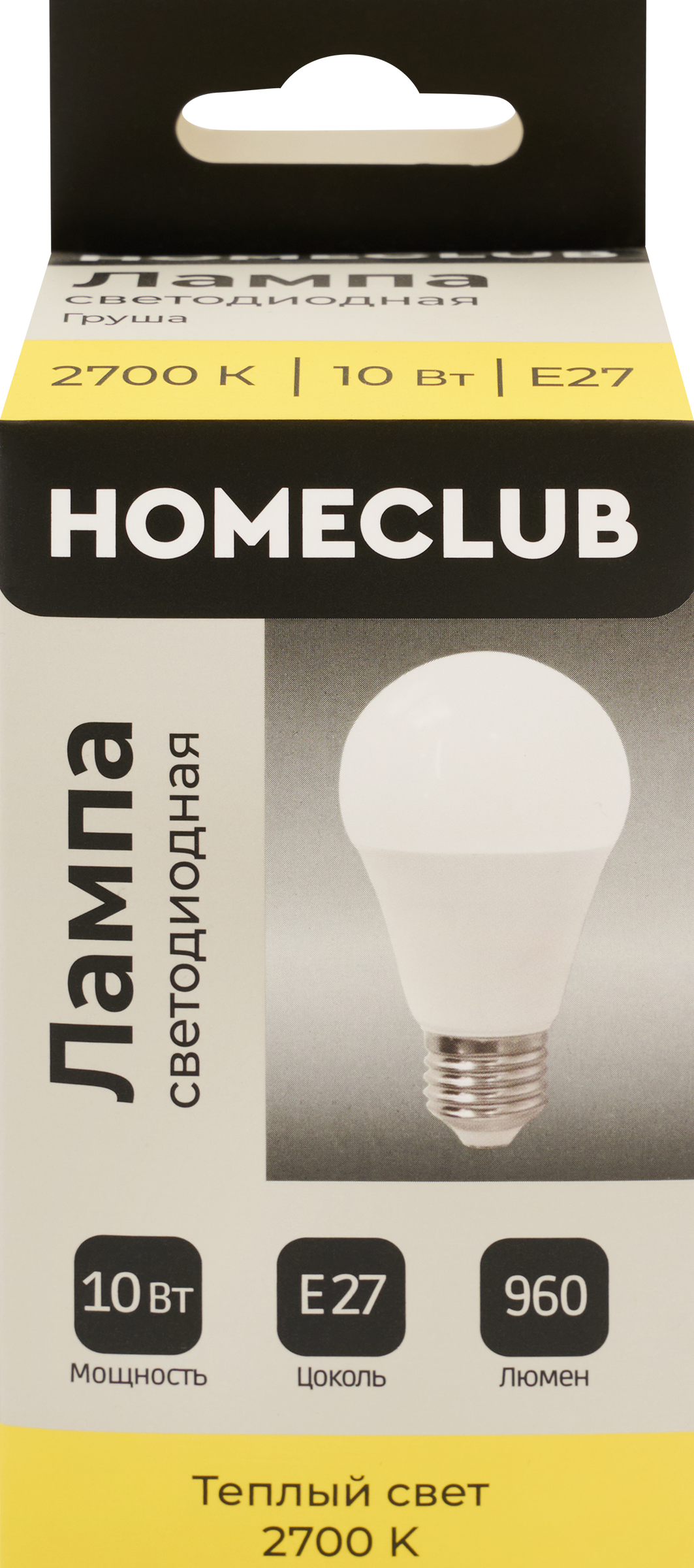 Изображение товара Лампа светодиодная HOMECLUB груша 10Вт E27 теплый свет Изображение товара Лампа светодиодная HOMECLUB груша 10Вт E27 теплый свет