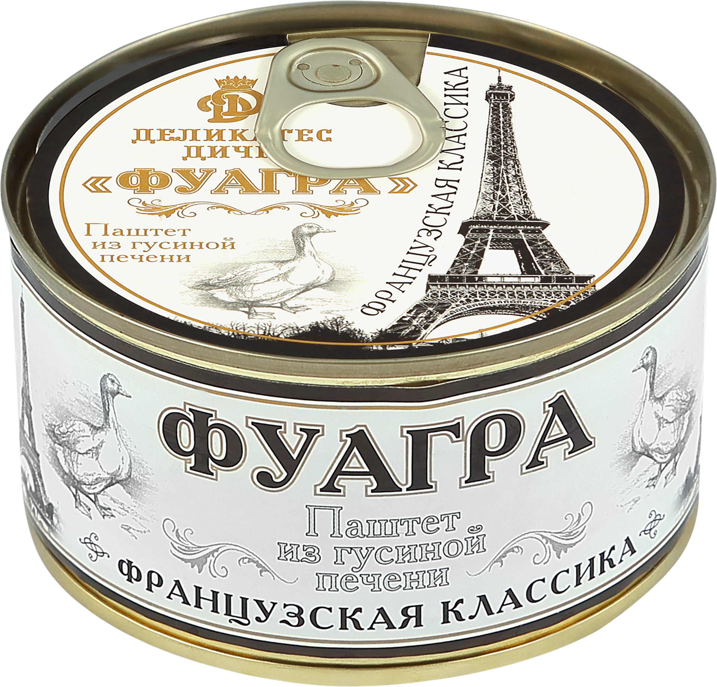 Изображение товара Паштет ДЕЛИКАТЕС ДИЧЬ Фуагра из гусиной печени 200г Изображение товара Паштет ДЕЛИКАТЕС ДИЧЬ Фуагра из гусиной печени 200г