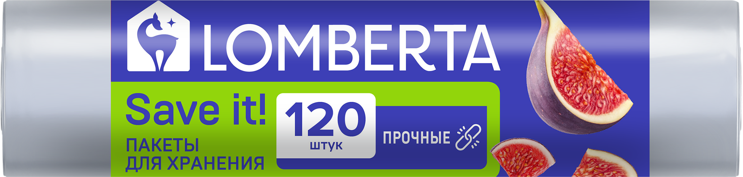 Изображение товара Пакеты для хранения LOMBERTA 120л, 120шт - прочные и удобные для пищевых продуктов