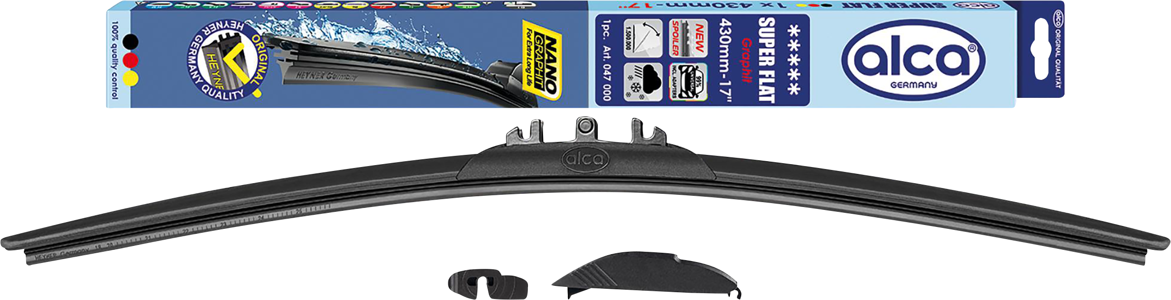 Изображение товара Бескаркасная щетка стеклоочистителя ALCA Super flat 17/43см для надежной очистки Изображение товара Бескаркасная щетка стеклоочистителя ALCA Super flat 17/43см для надежной очистки