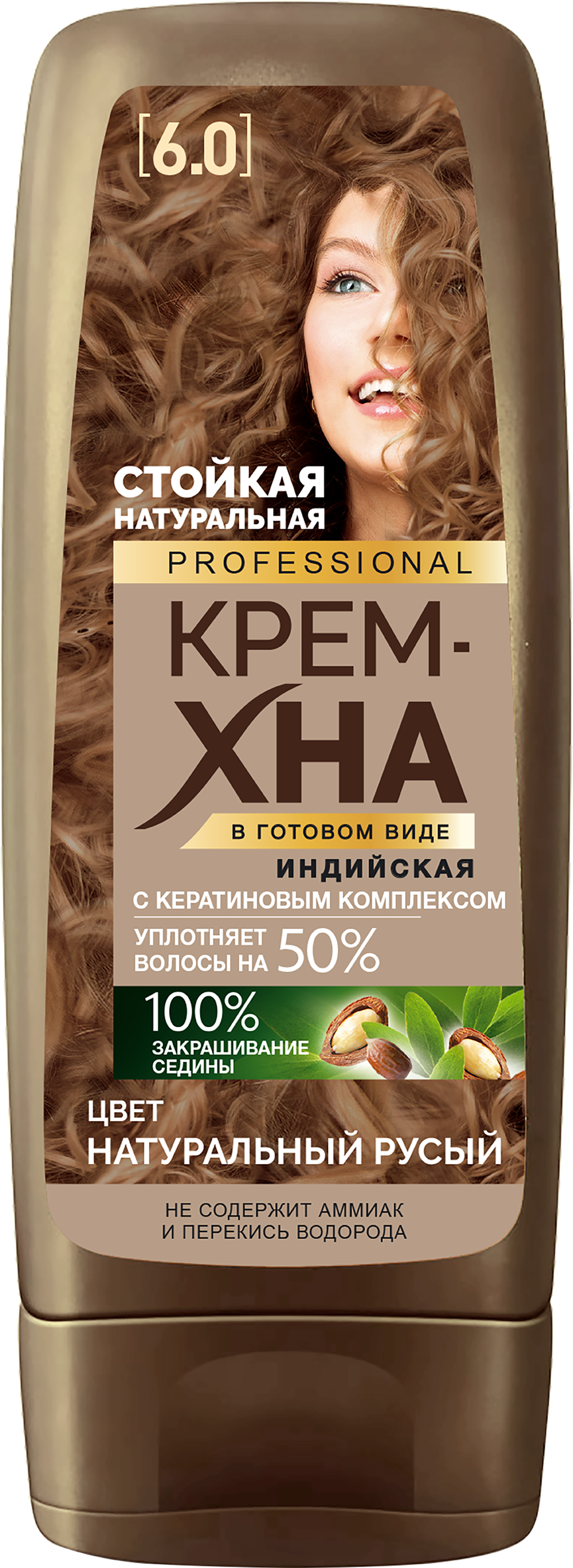 Изображение товара Крем-хна для волос Натуральный русый 6.0, 140мл ФИТОКОСМЕТИК Индийская Professional Изображение товара Крем-хна для волос Натуральный русый 6.0, 140мл ФИТОКОСМЕТИК Индийская Professional