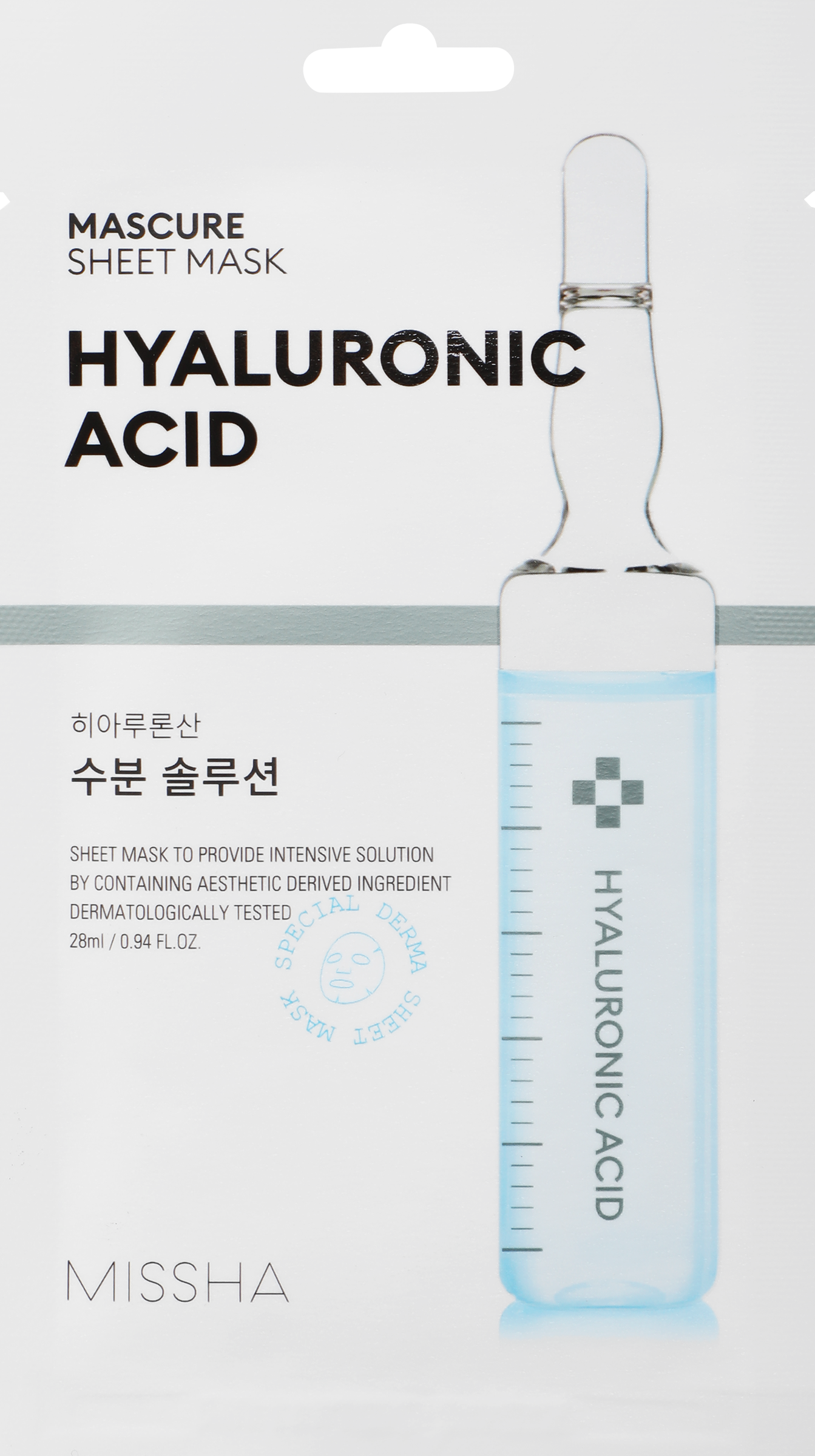 Изображение товара Маска для лица MISSHA Hyaluronic 28 мл - интенсивное увлажнение Изображение товара Маска для лица MISSHA Hyaluronic 28 мл - интенсивное увлажнение