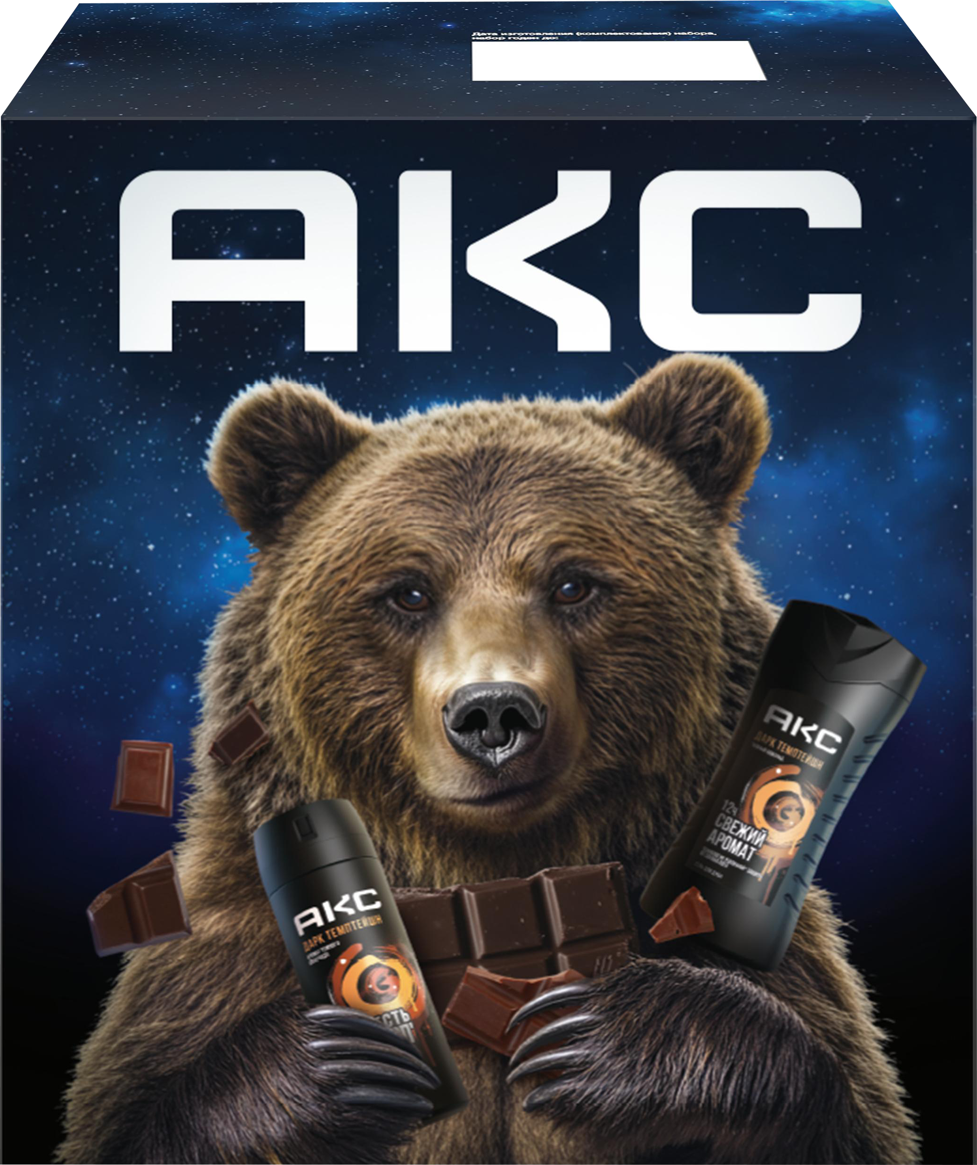 Изображение товара Набор AKC Дарк Темптейшн 400мл дезодорант и гель для мужчин подарочная упаковка Изображение товара Набор AKC Дарк Темптейшн 400мл дезодорант и гель для мужчин подарочная упаковка