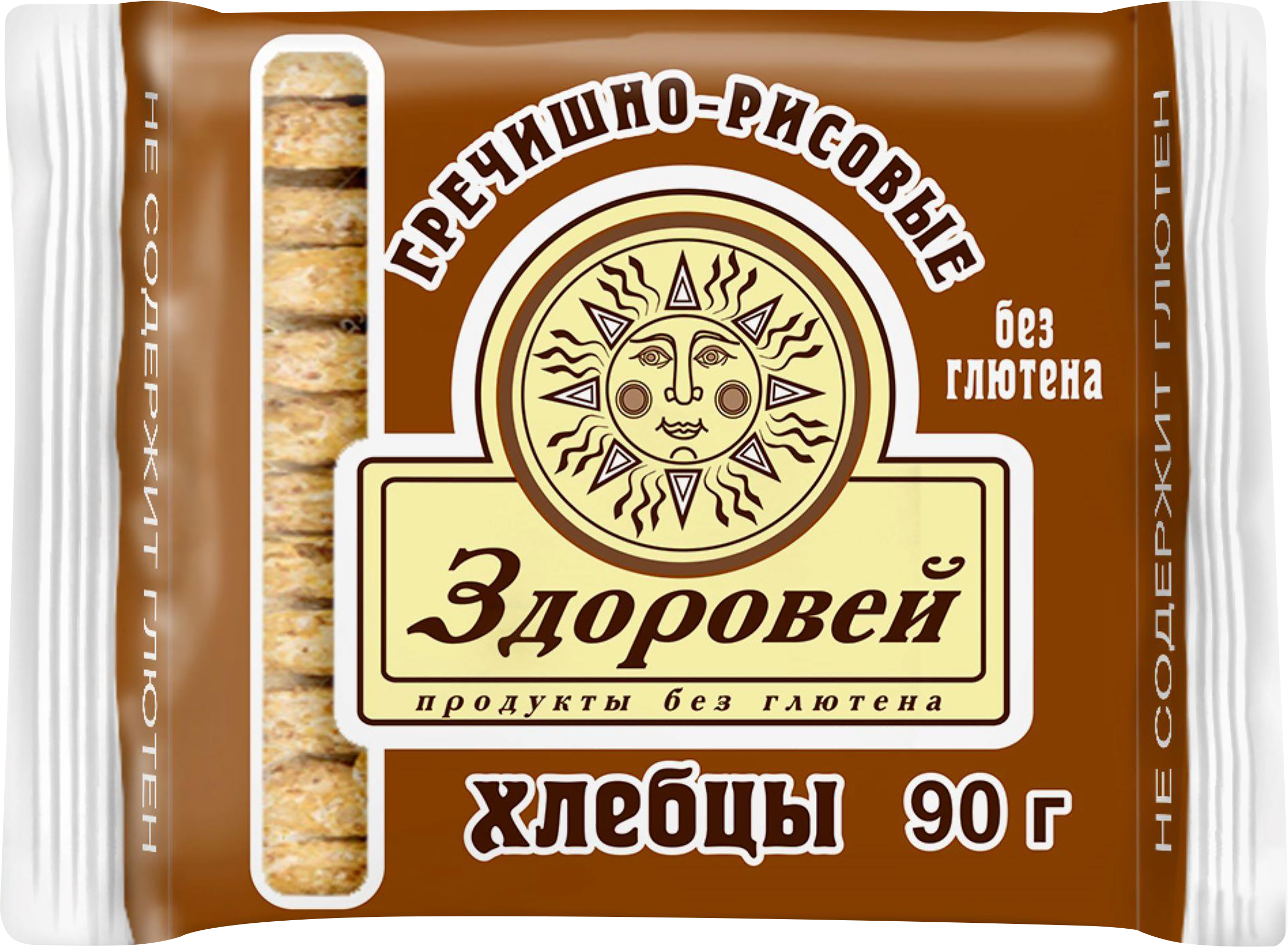Изображение товара Хлебцы гречишно-рисовые ЗДОРОВЕЙ 90г натуральный healthy snack
