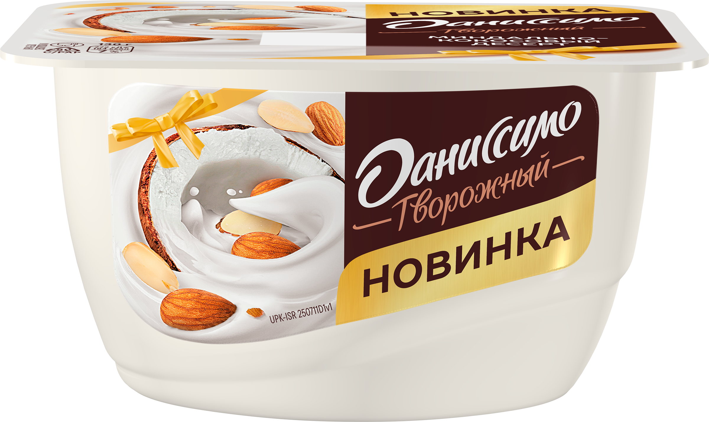 Изображение товара Творожный десерт ДАНИССИМО кокосово-миндальный 130г без змж