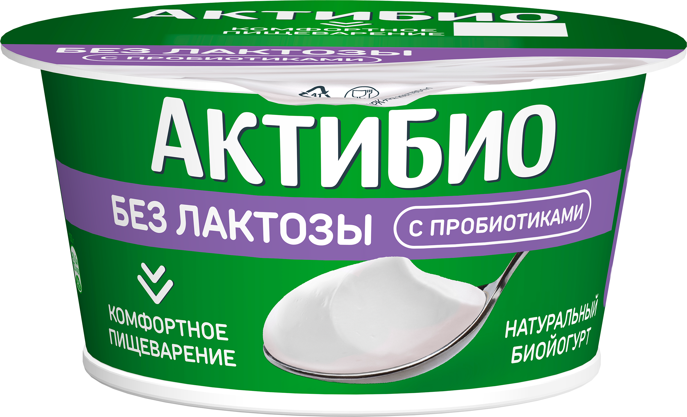 Изображение товара Йогурт АКТИБИО без лактозы 3,4%, 130г - натуральный с бифидобактериями Изображение товара Йогурт АКТИБИО без лактозы 3,4%, 130г - натуральный с бифидобактериями