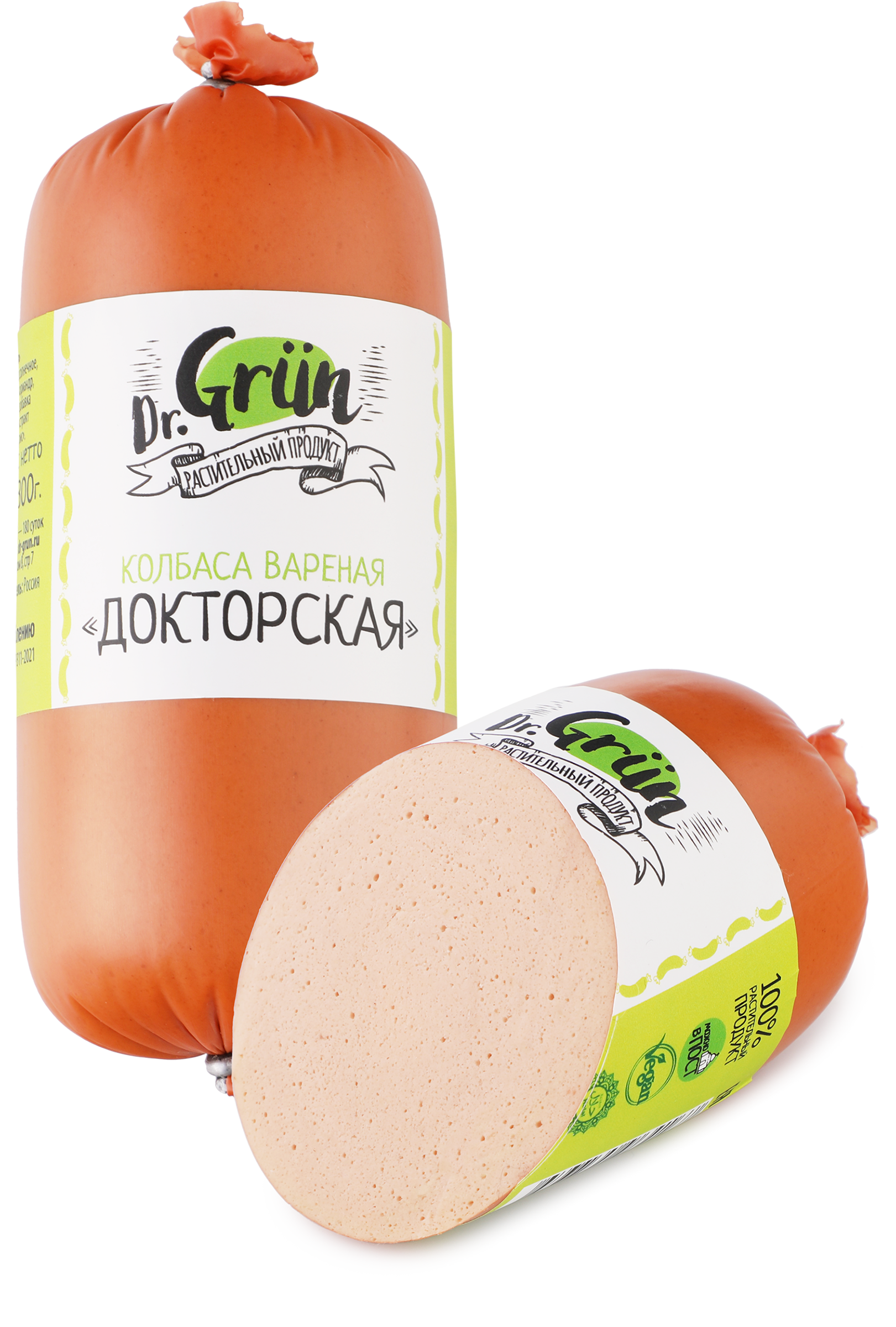 Изображение товара Вегетарианская докторская колбаса DR.GRUN 300 г с натуральным вкусом Изображение товара Вегетарианская докторская колбаса DR.GRUN 300 г с натуральным вкусом