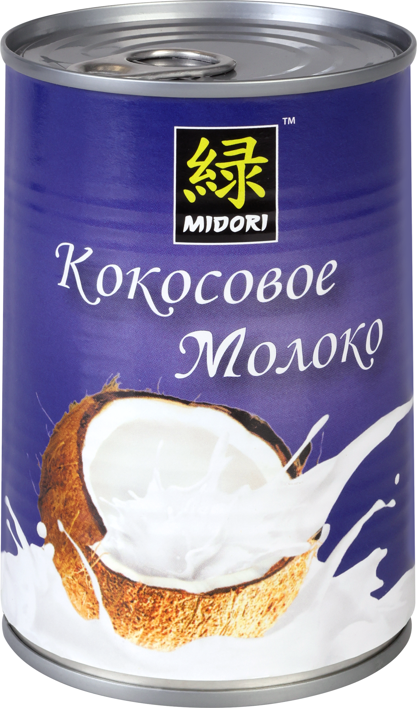 Изображение товара Кокосовое молоко MIDORI 18% 400г натуральный растительный продукт