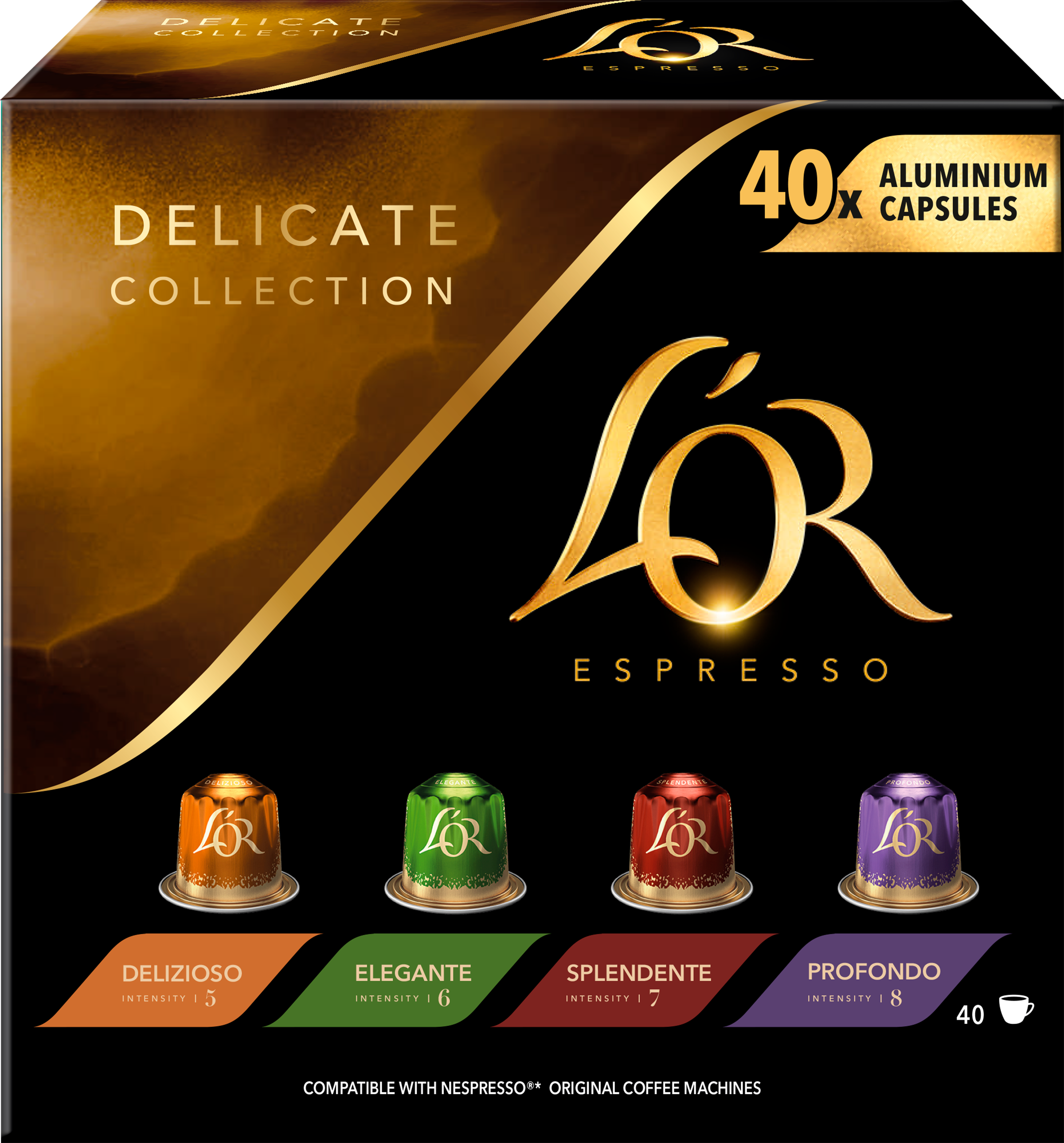 Изображение товара Кофе в капсулах L'OR Espresso натуральный жареный 40 шт., совместим с Nespresso