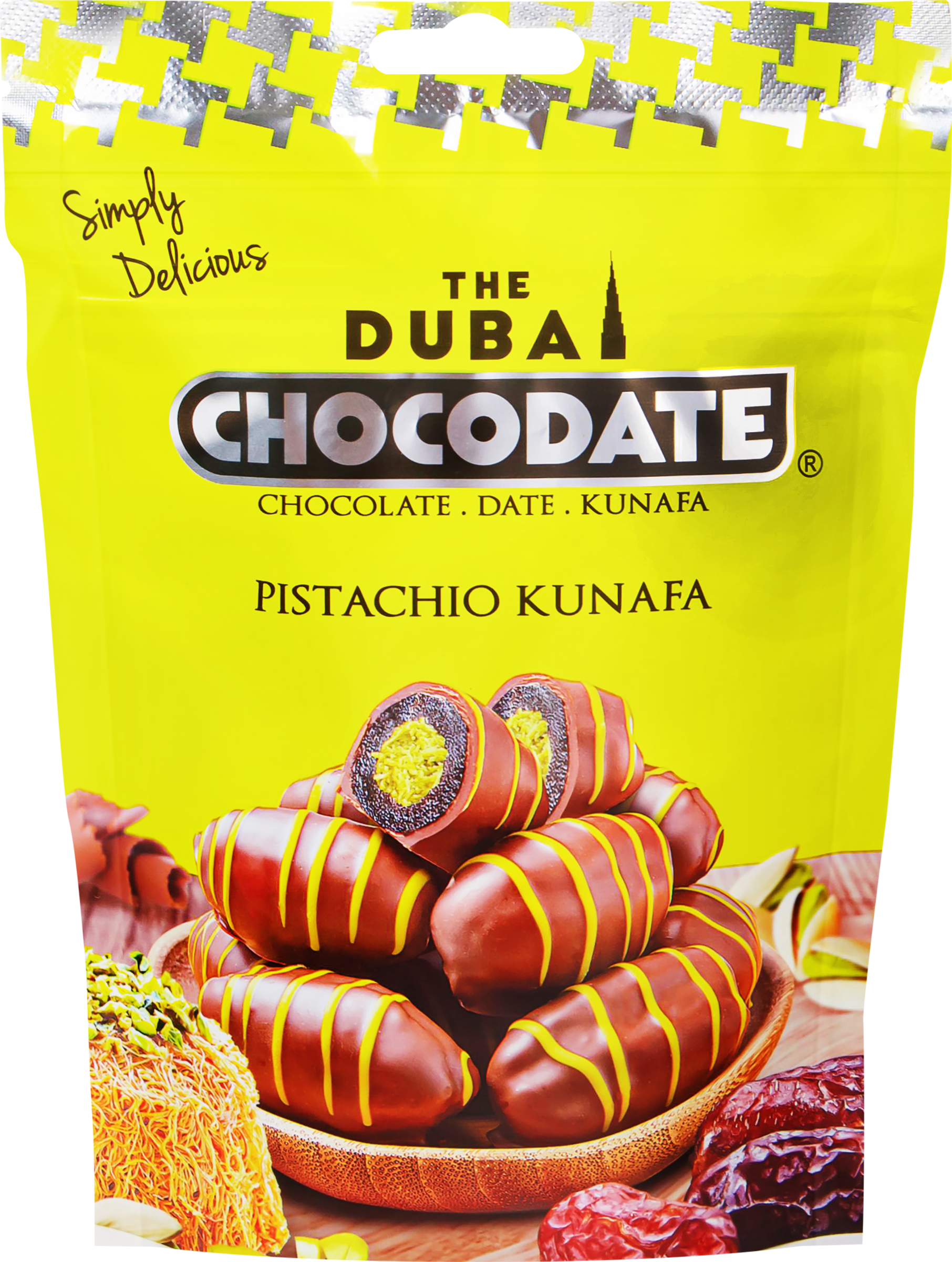 Изображение товара Конфеты CHOCODATE Финики с фисташковой пастой и тестом кунафа, в молочном шоколаде, 90г Изображение товара Конфеты CHOCODATE Финики с фисташковой пастой и тестом кунафа, в молочном шоколаде, 90г