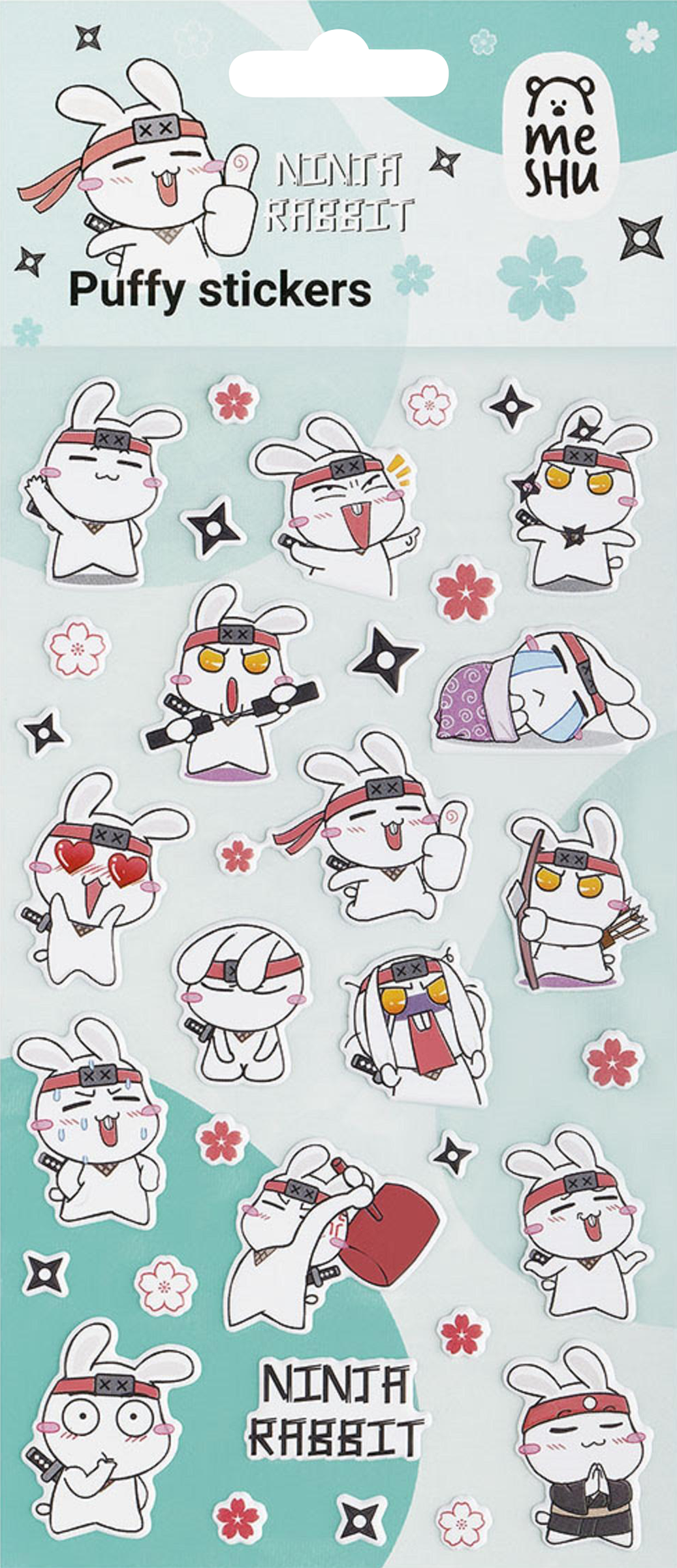 Изображение товара Наклейки объемные MESHU Ninja Rabbit, 10х23см Изображение товара Наклейки объемные MESHU Ninja Rabbit, 10х23см