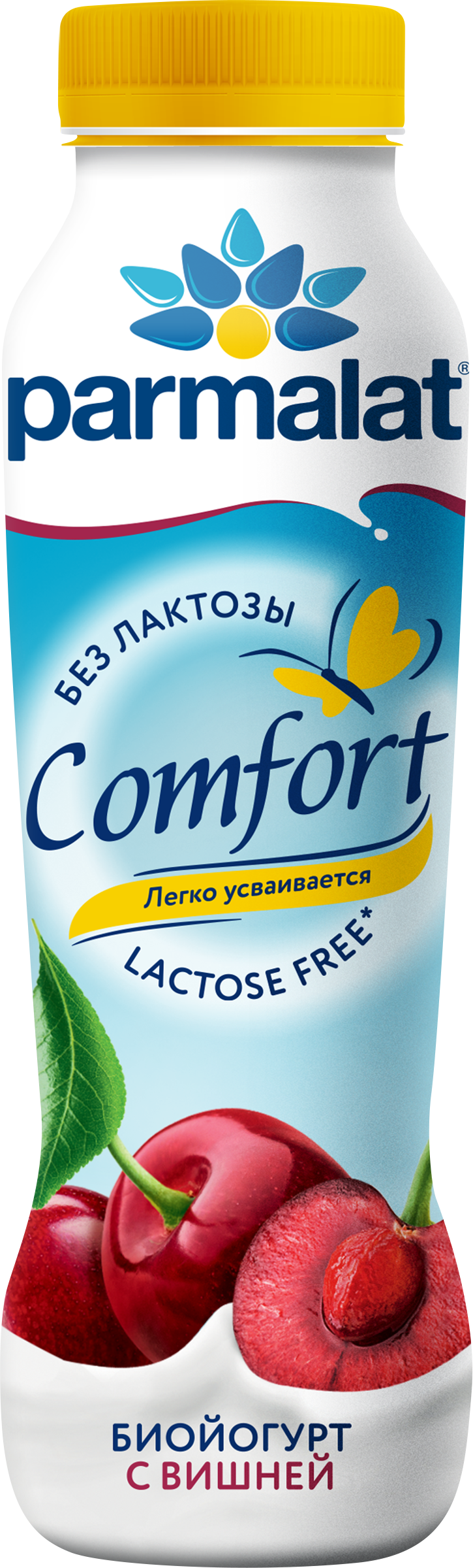 Изображение товара Йогурт питьевой PARMALAT Comfort с вишней 1,5%, безлактозный, 290г Изображение товара Йогурт питьевой PARMALAT Comfort с вишней 1,5%, безлактозный, 290г