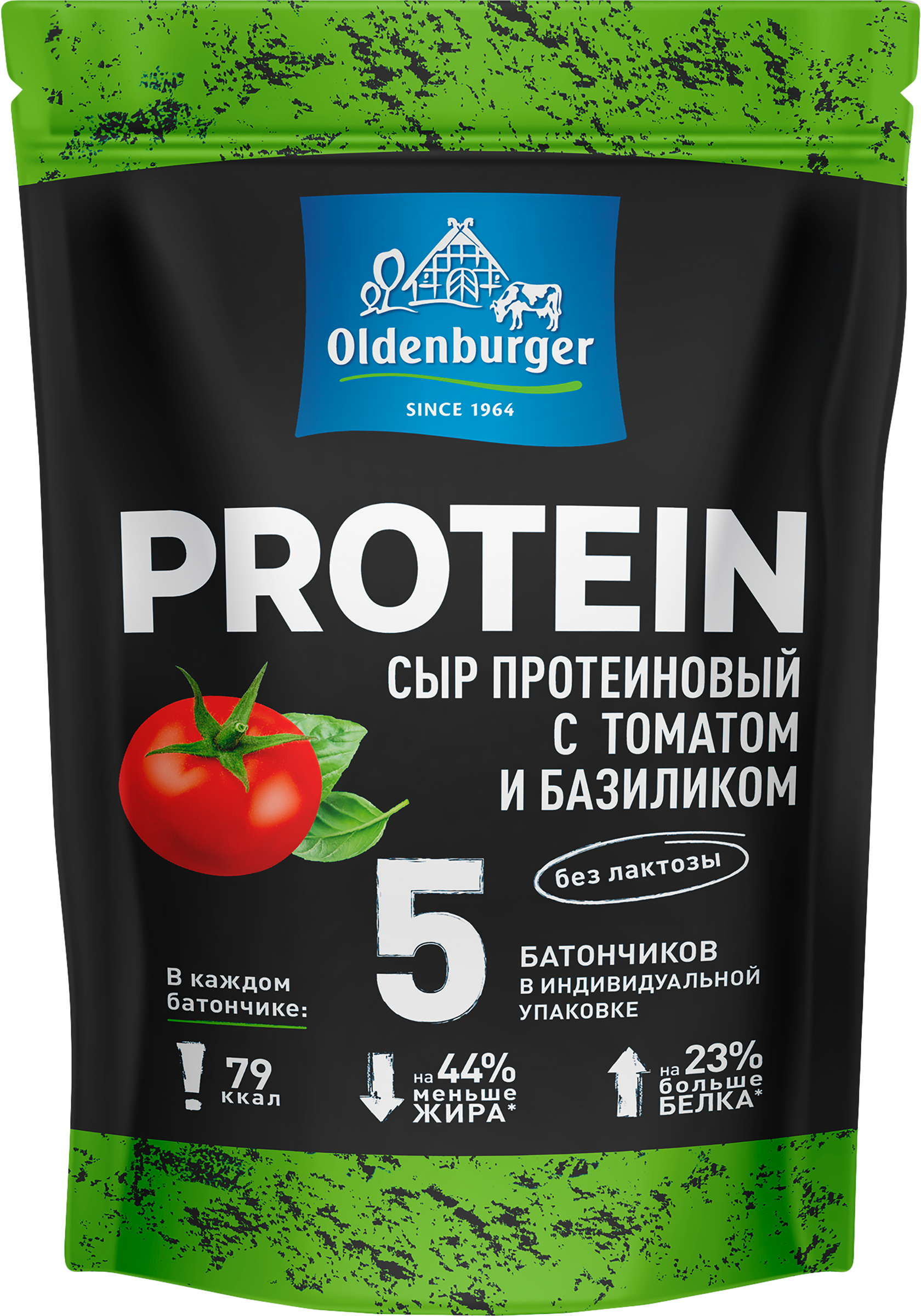 Изображение товара Сыр OLDENBURGER протеиновый с томатом и базиликом 30% 150г Изображение товара Сыр OLDENBURGER протеиновый с томатом и базиликом 30% 150г