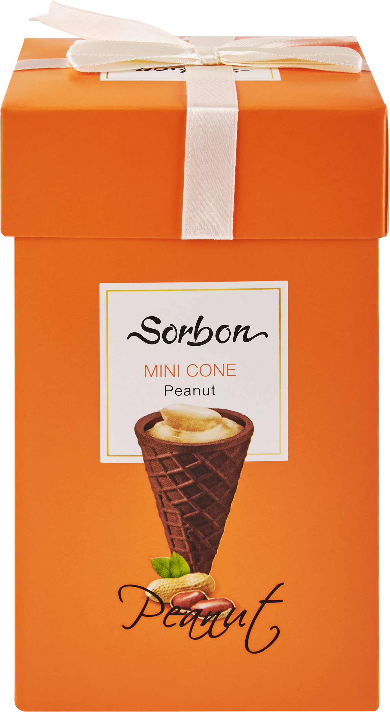 Изображение товара Конфеты SORBON мини-рожок арахис и воздушные зерна, 200г