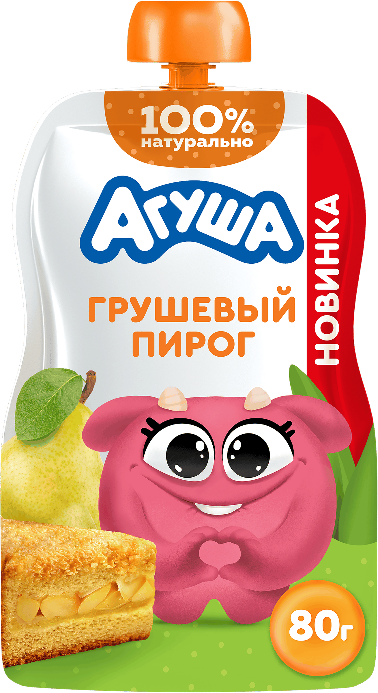Изображение товара Пюре фруктовое АГУША Грушевый пирог со злаками 80г Изображение товара Пюре фруктовое АГУША Грушевый пирог со злаками 80г