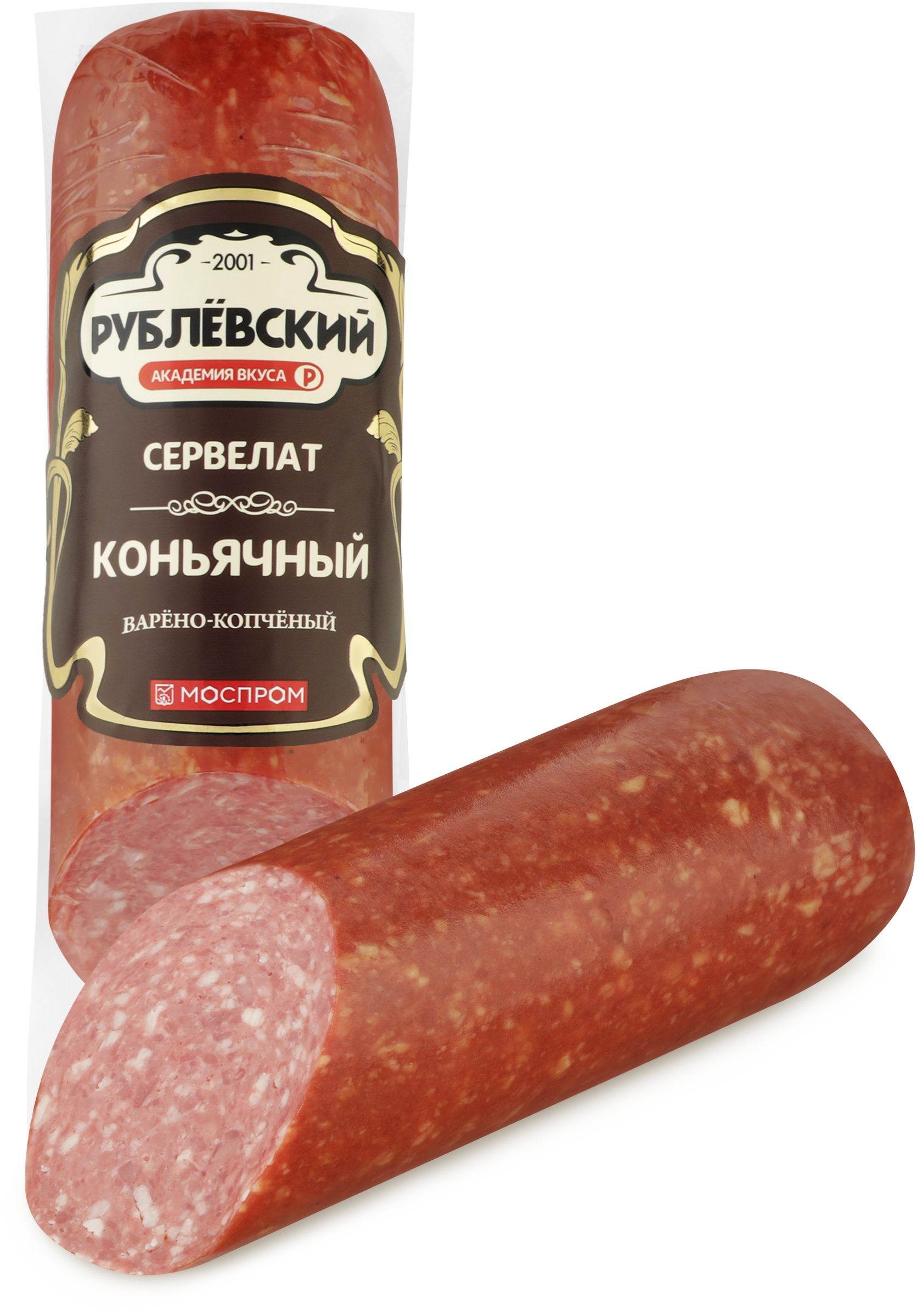 Изображение товара Колбаса варено-копченая РУБЛЁВСКИЙ Сервелат Коньячный 300г Изображение товара Колбаса варено-копченая РУБЛЁВСКИЙ Сервелат Коньячный 300г