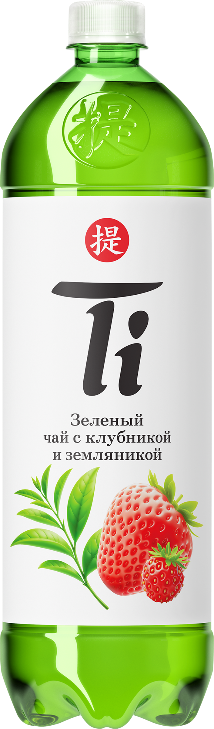 Изображение товара Напиток зеленый чай TI с земляникой и клубникой 1.25л